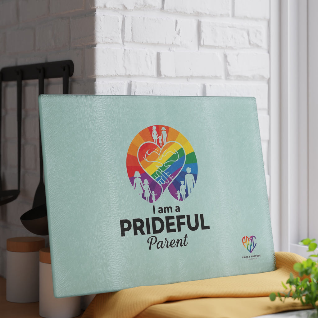 I Am a Prideful Parent™ Premium Glass Cutting Board