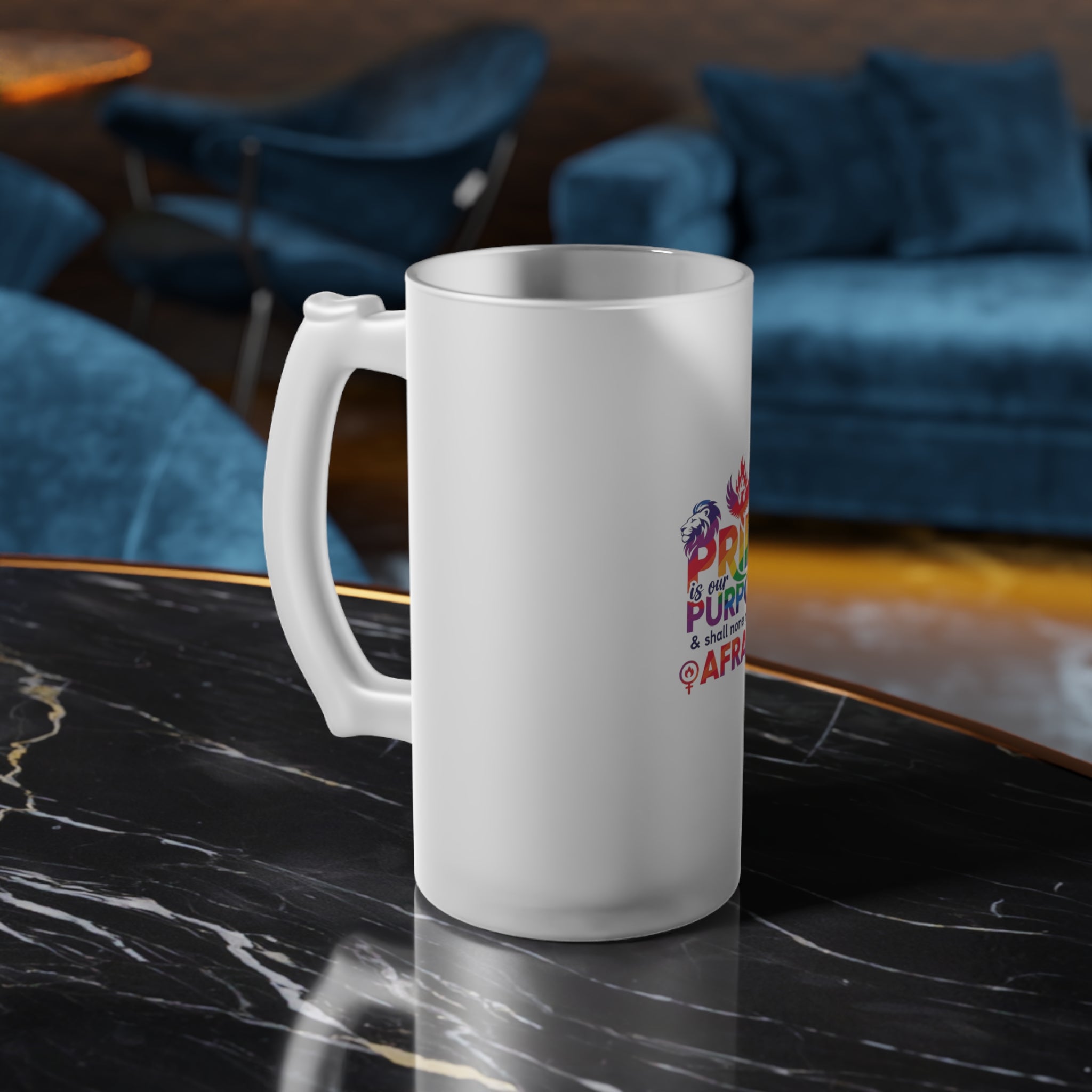 Pride Is Our Purpose™ Premium Frosted Glass Beer Mug