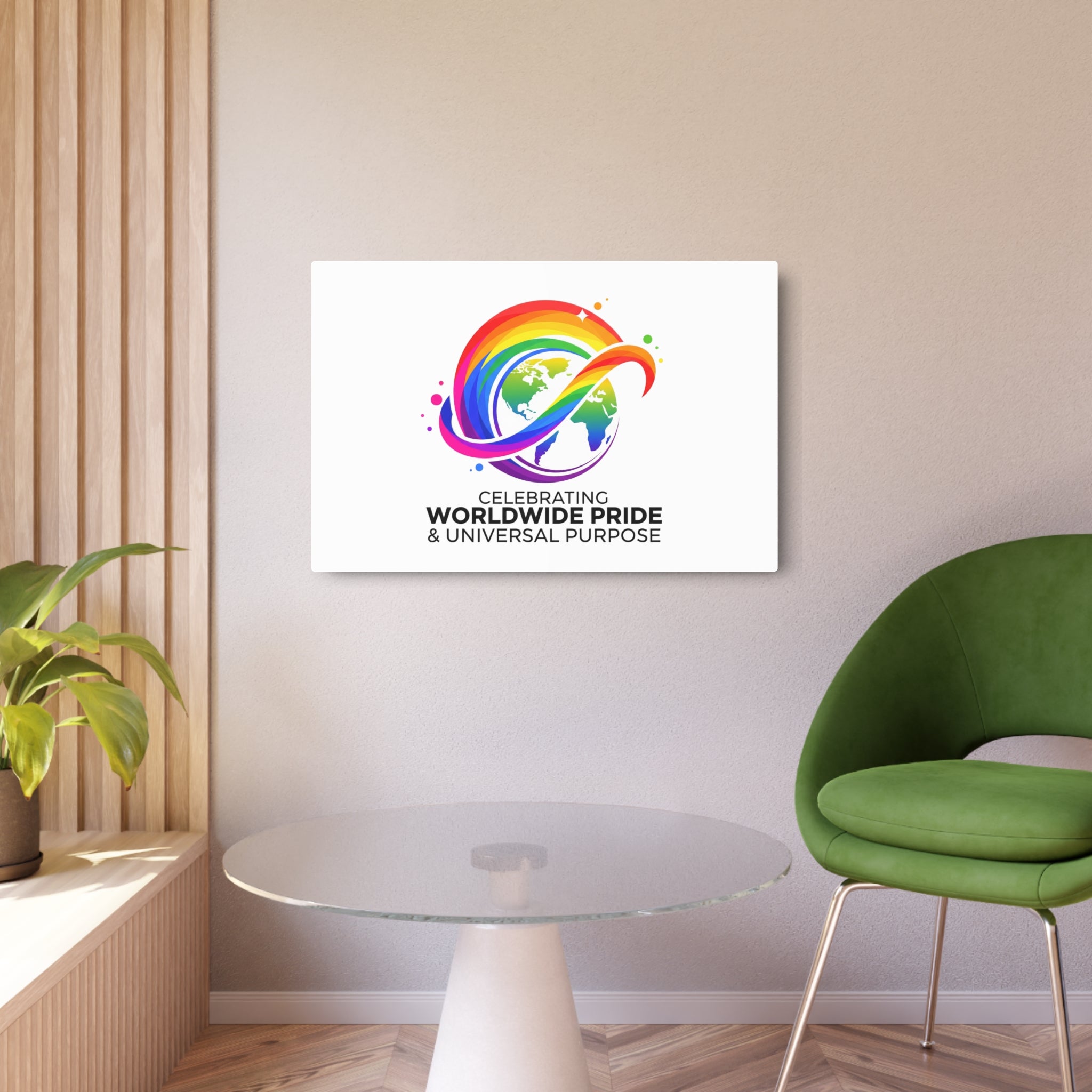Celebrating Worldwide Pride™ Premium Metal Sign | Pride Affirmation