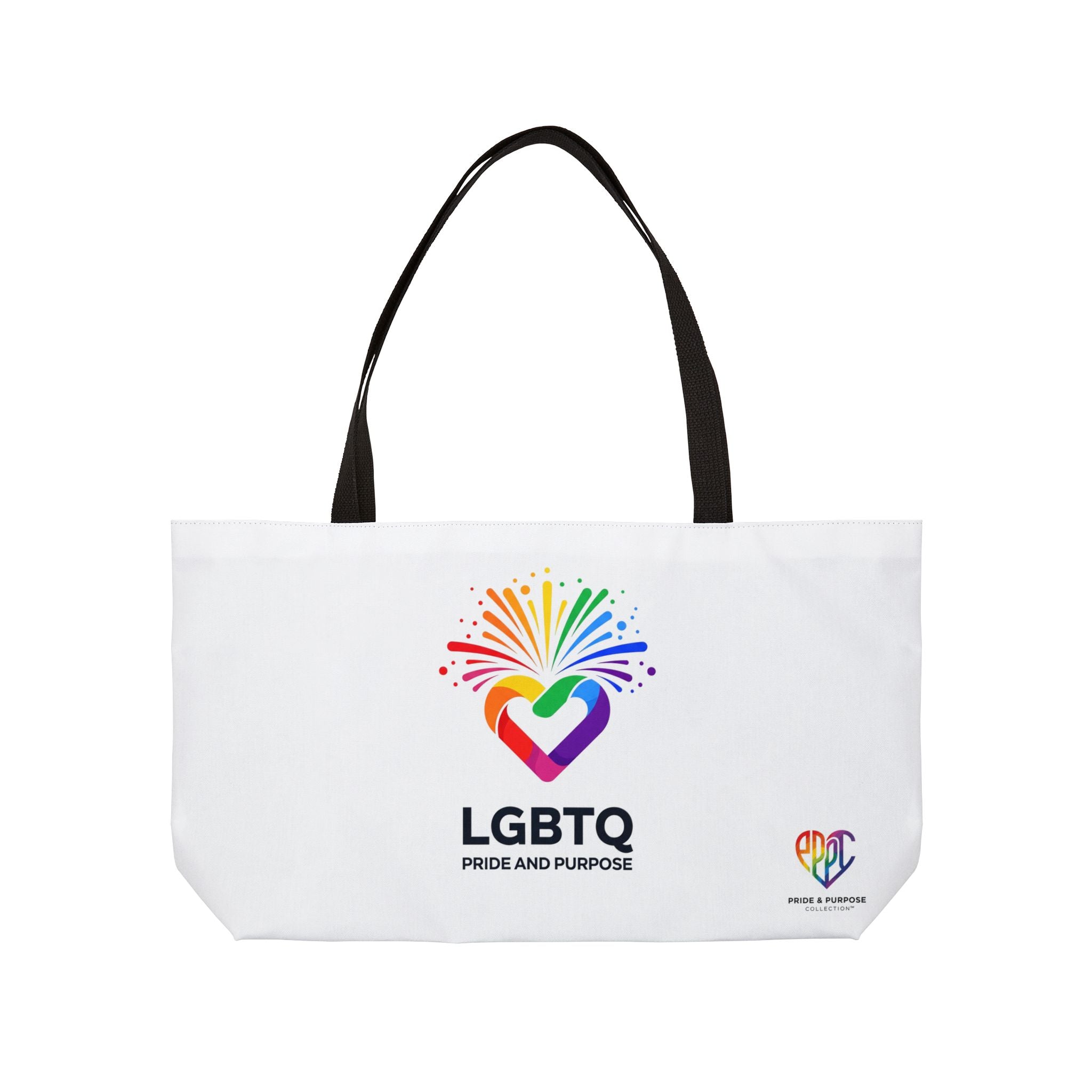 LGBTQ+ Pride & Purpose Fireworks Heart Premium Oversized Tote Bag