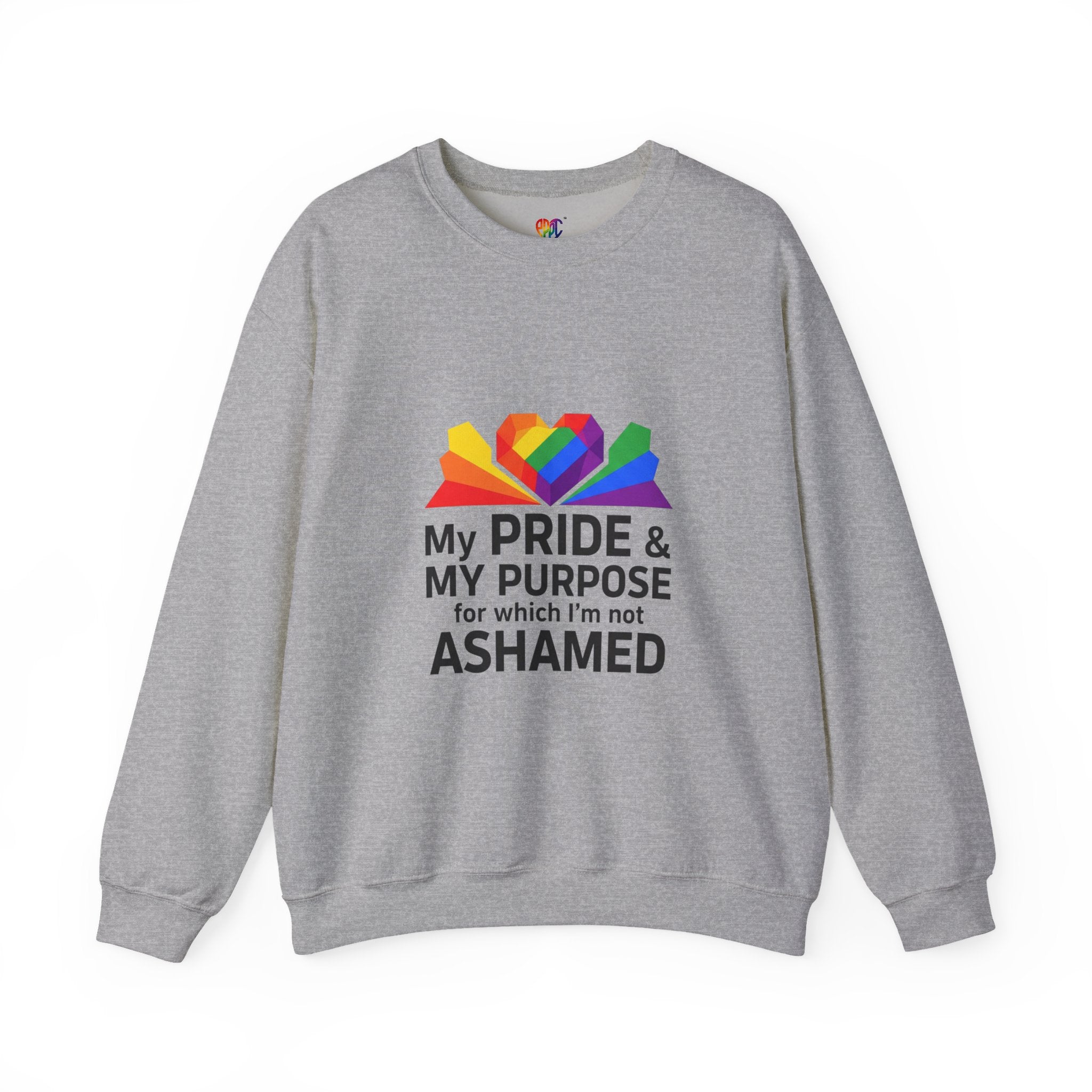 My Pride & My Purpose™ Heavy Blend Crewneck Sweatshirt | LGBTQ+ Pride