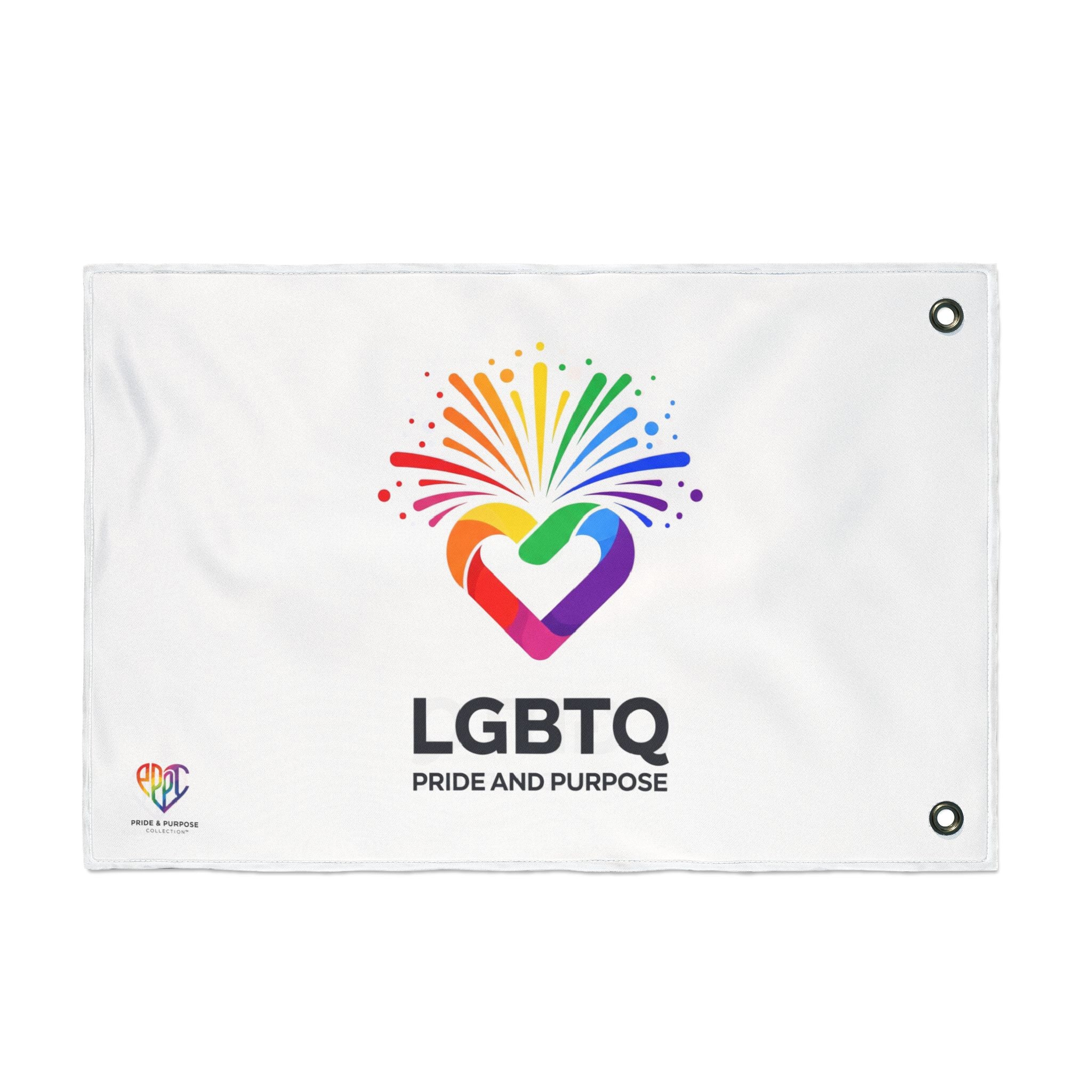 LGBTQ Pride and Purpose™ Premium Double Sided House Flag