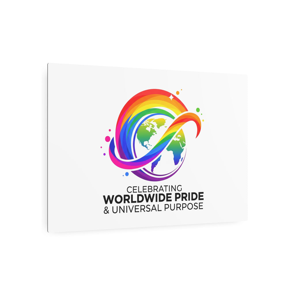 Celebrating Worldwide Pride™ Premium Metal Sign | Pride Affirmation