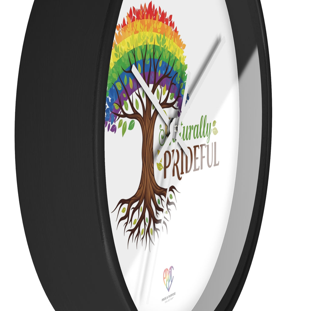 Naturally Prideful™ Rainbow Tree Inspirational Wall Clock