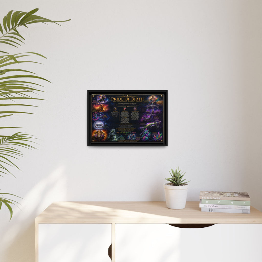 "Pride of Birth™ – Signature Legacy Canvas"™  Matte Canvas Framed Art