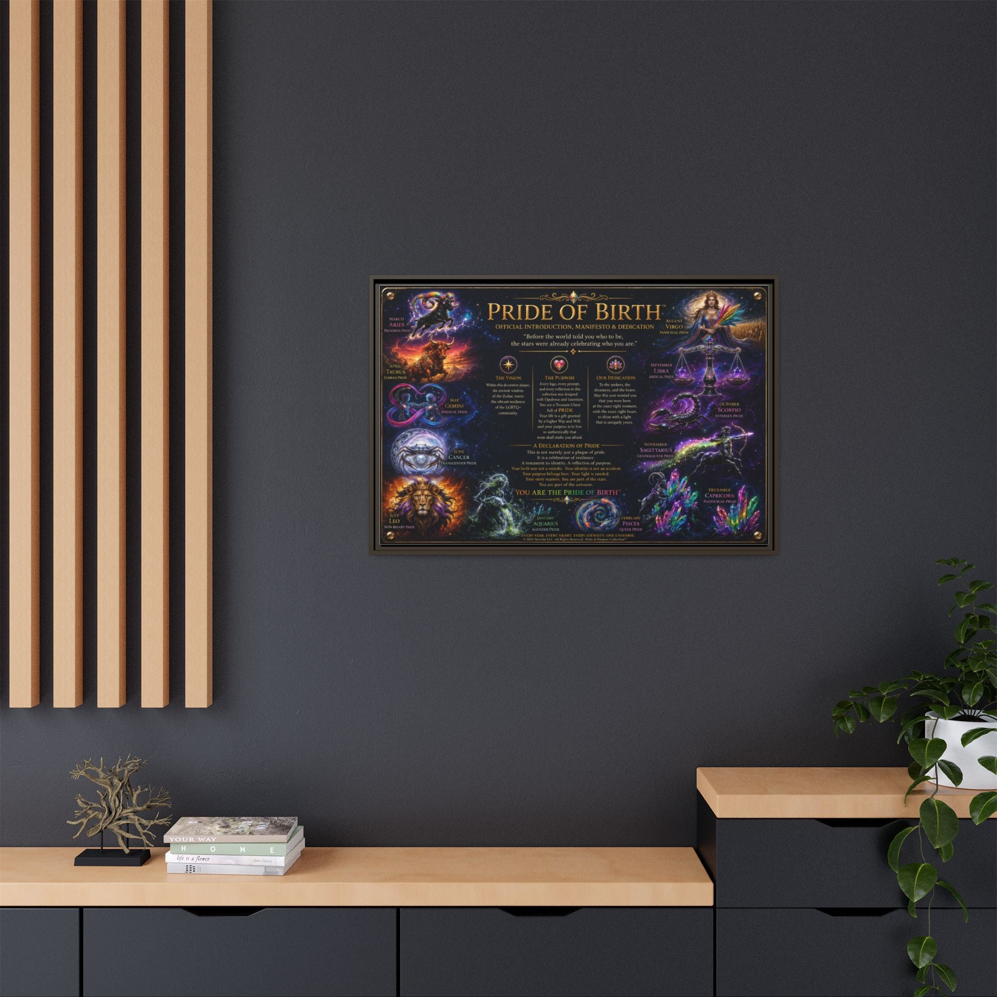 "Pride of Birth™ – Signature Legacy Canvas"™  Matte Canvas Framed Art