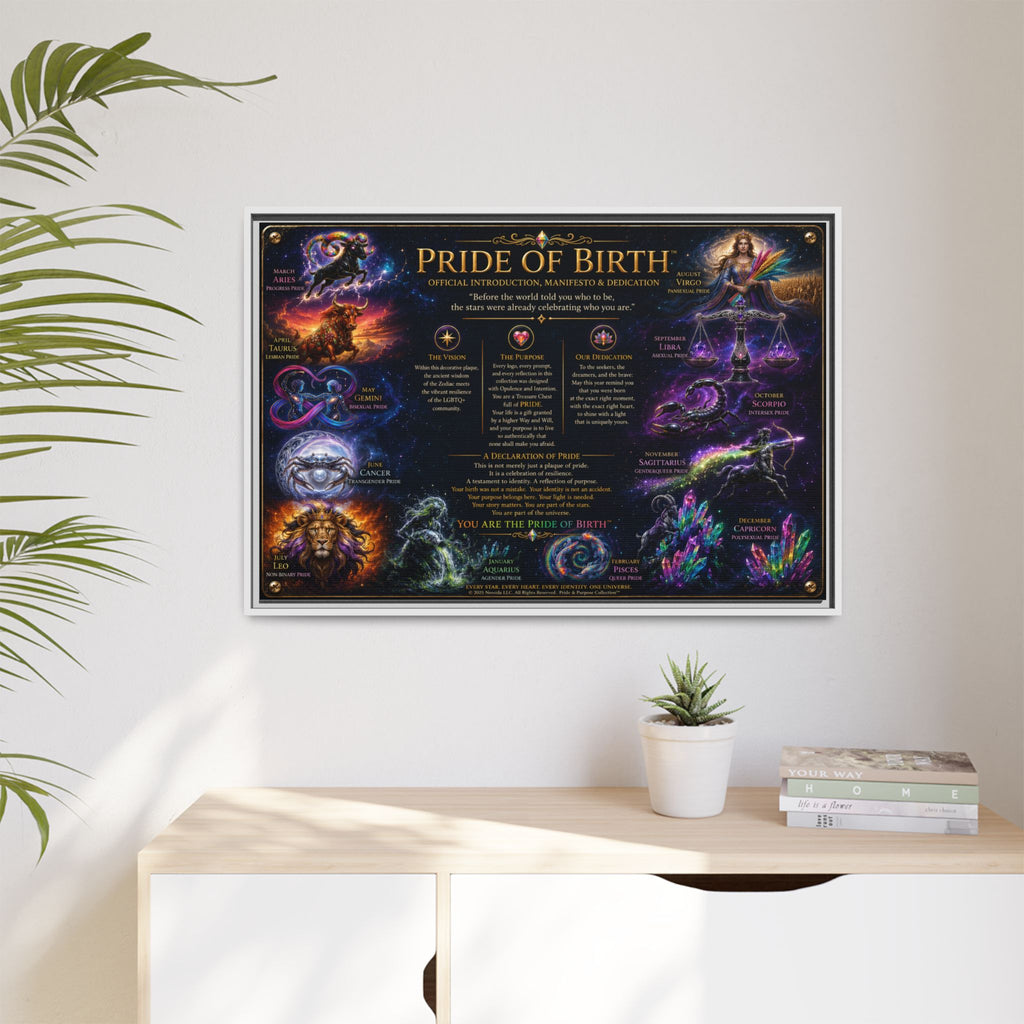"Pride of Birth™ – Signature Legacy Canvas"™  Matte Canvas Framed Art