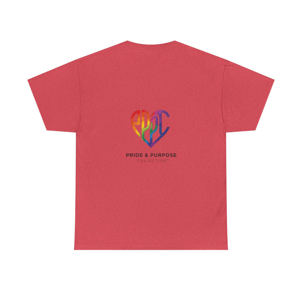 My Pride & My Purpose™ Phoenix Heart Heavy Cotton T-Shirt | LGBTQ+ Pride