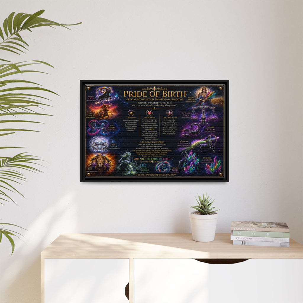 "Pride of Birth™ – Signature Legacy Canvas"™  Matte Canvas Framed Art