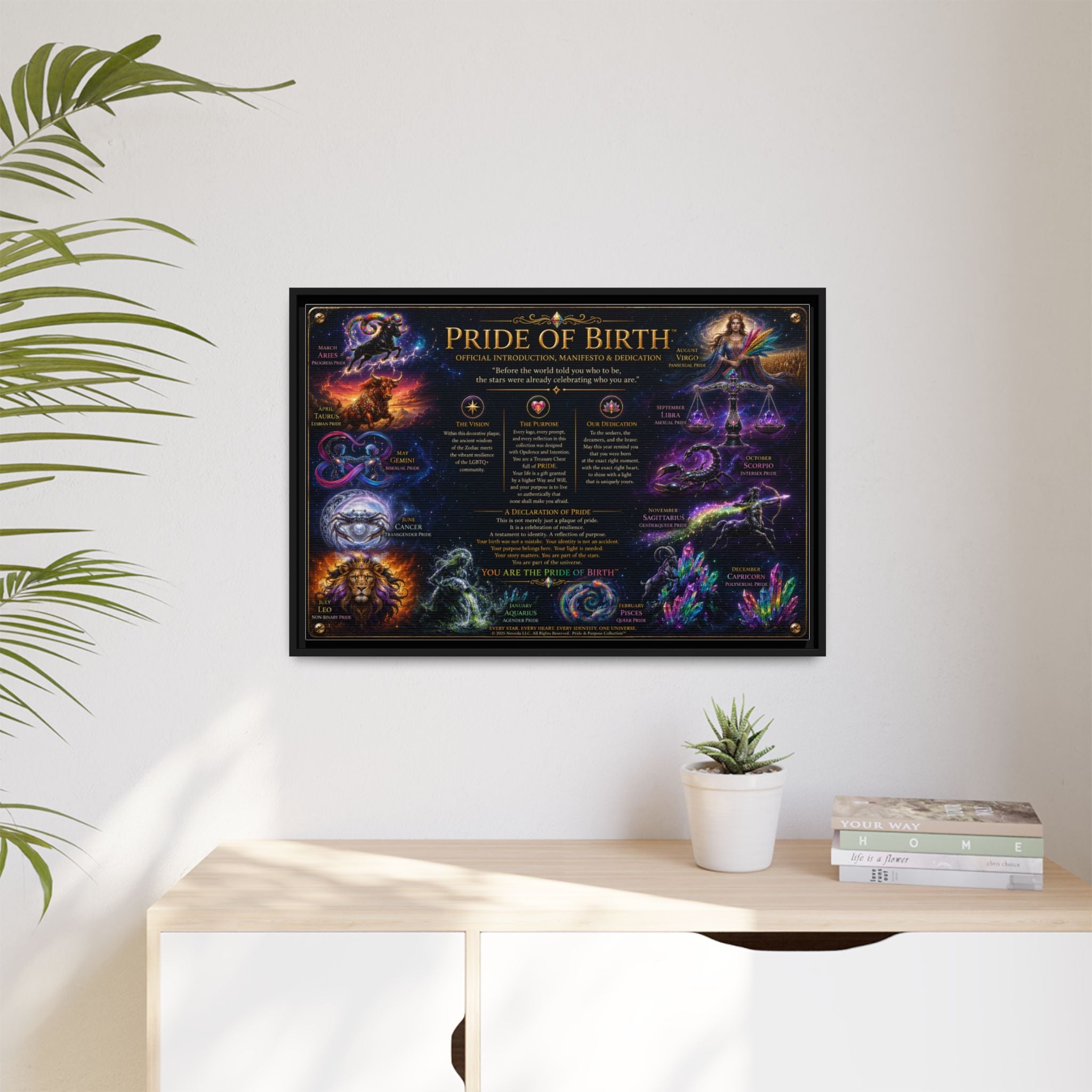 "Pride of Birth™ – Signature Legacy Canvas"™  Matte Canvas Framed Art