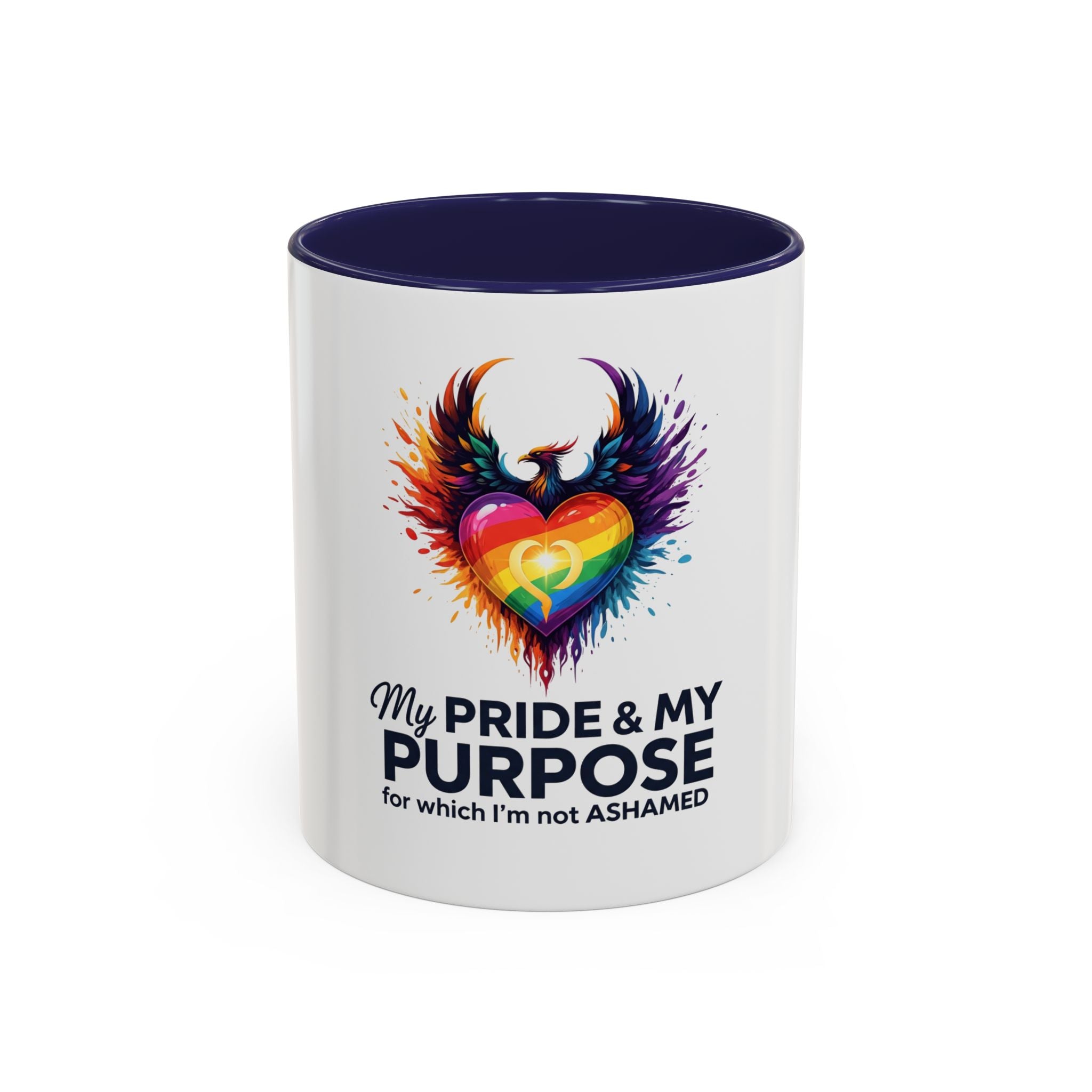 My Pride & My Purpose™ Premium Accent Coffee Mug | LGBTQ+ Pride Drinkware