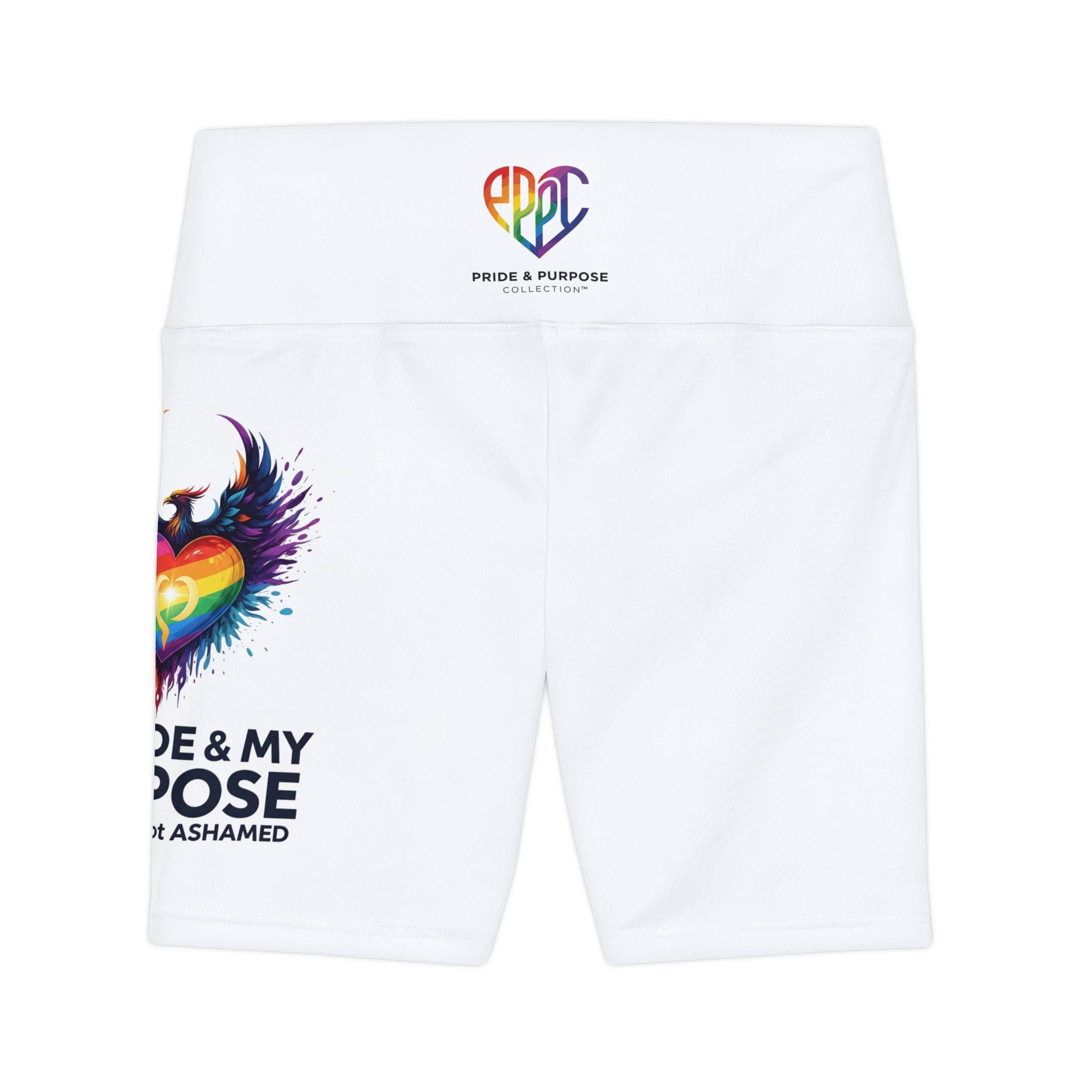 My Pride & My Purpose™ Phoenix Heart LGBTQ+ Workout Shorts | Pride Affirmation