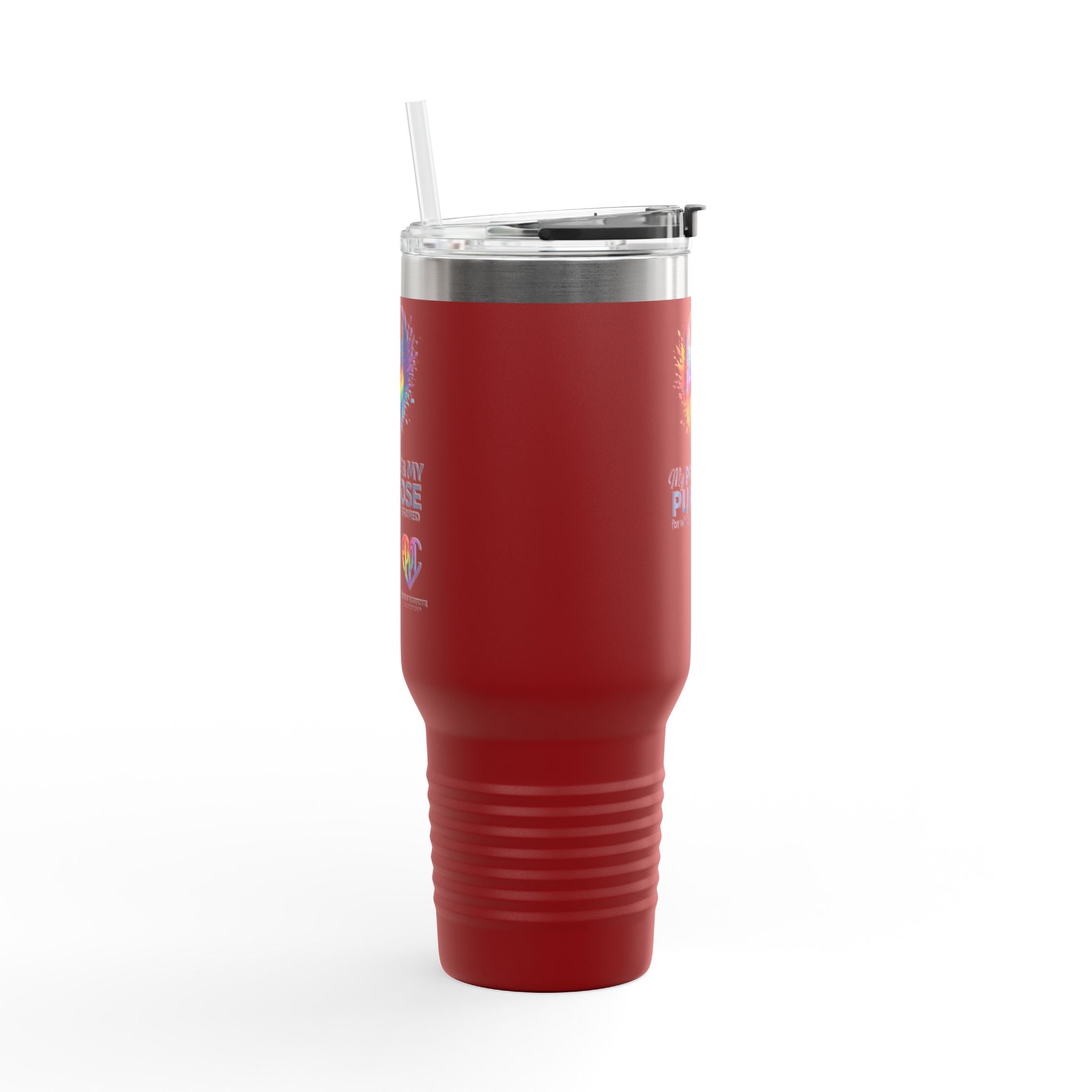 My Pride & My Purpose™ 40oz Insulated Travel Mug with Handle | LGBTQ+ Pride