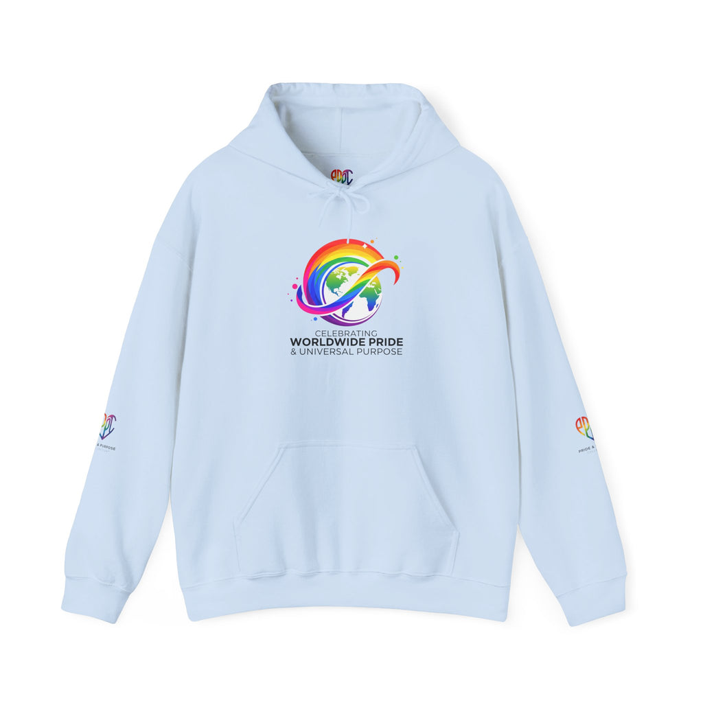 Celebrating Worldwide Pride & Universal Purpose™ Heavy Blend Hoodie | Pride Affirmation