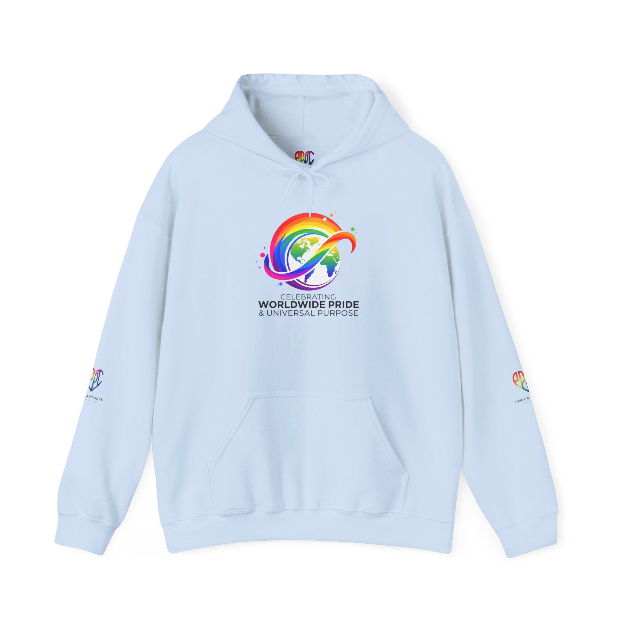 Celebrating Worldwide Pride & Universal Purpose™ Heavy Blend Hoodie | Pride Affirmation