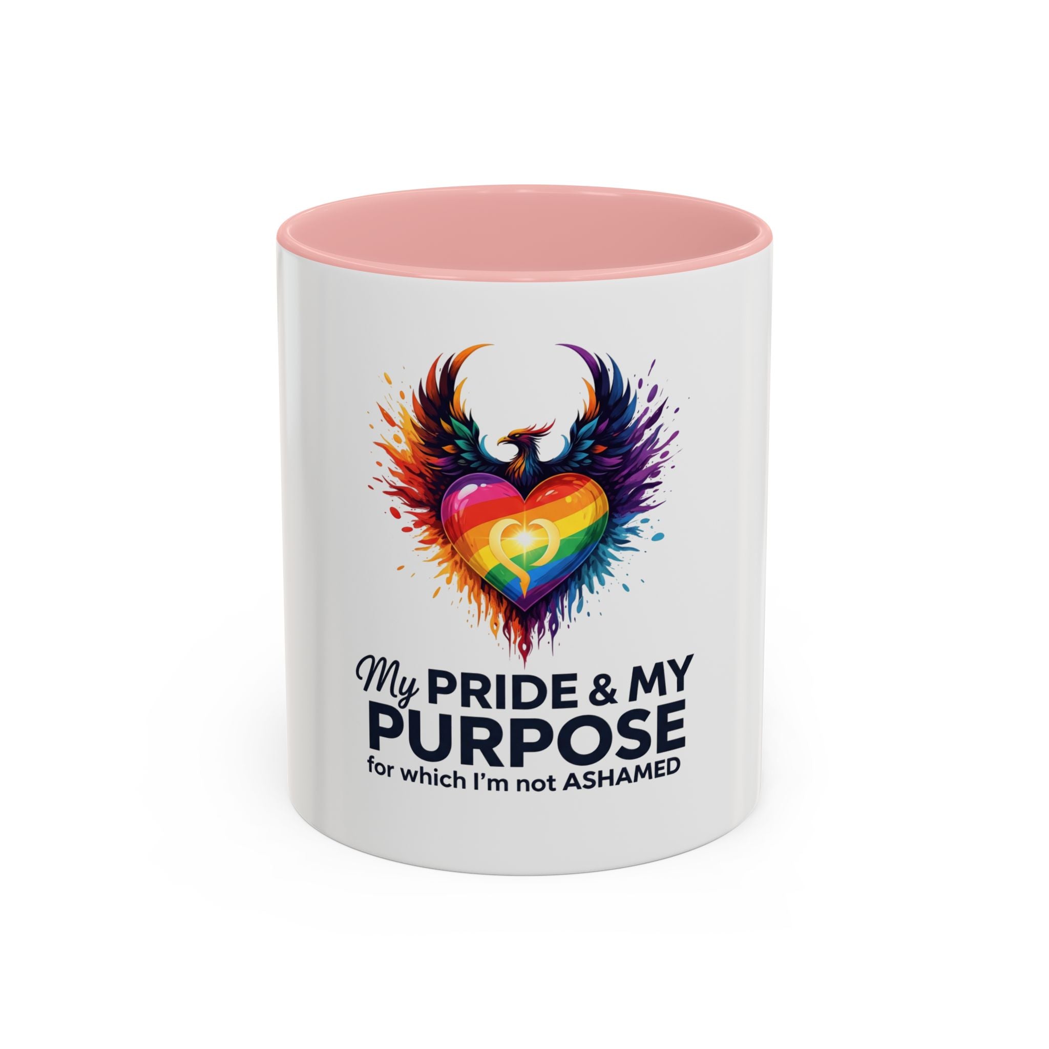 My Pride & My Purpose™ Premium Accent Coffee Mug | LGBTQ+ Pride Drinkware