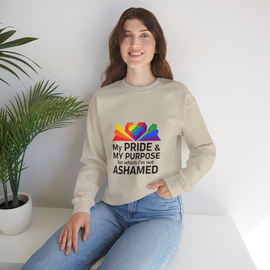 My Pride & My Purpose™ Heavy Blend Crewneck Sweatshirt | LGBTQ+ Pride