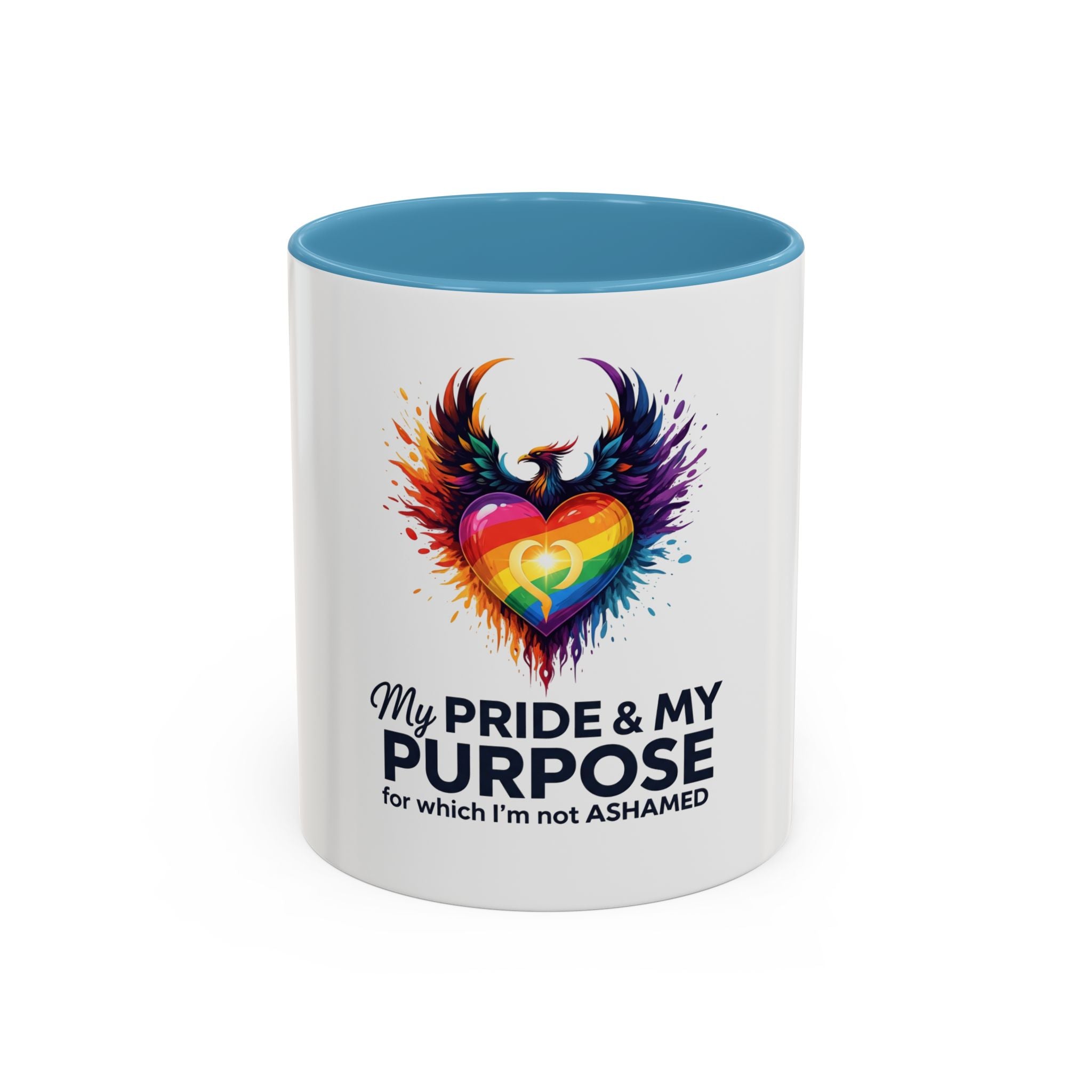 My Pride & My Purpose™ Premium Accent Coffee Mug | LGBTQ+ Pride Drinkware