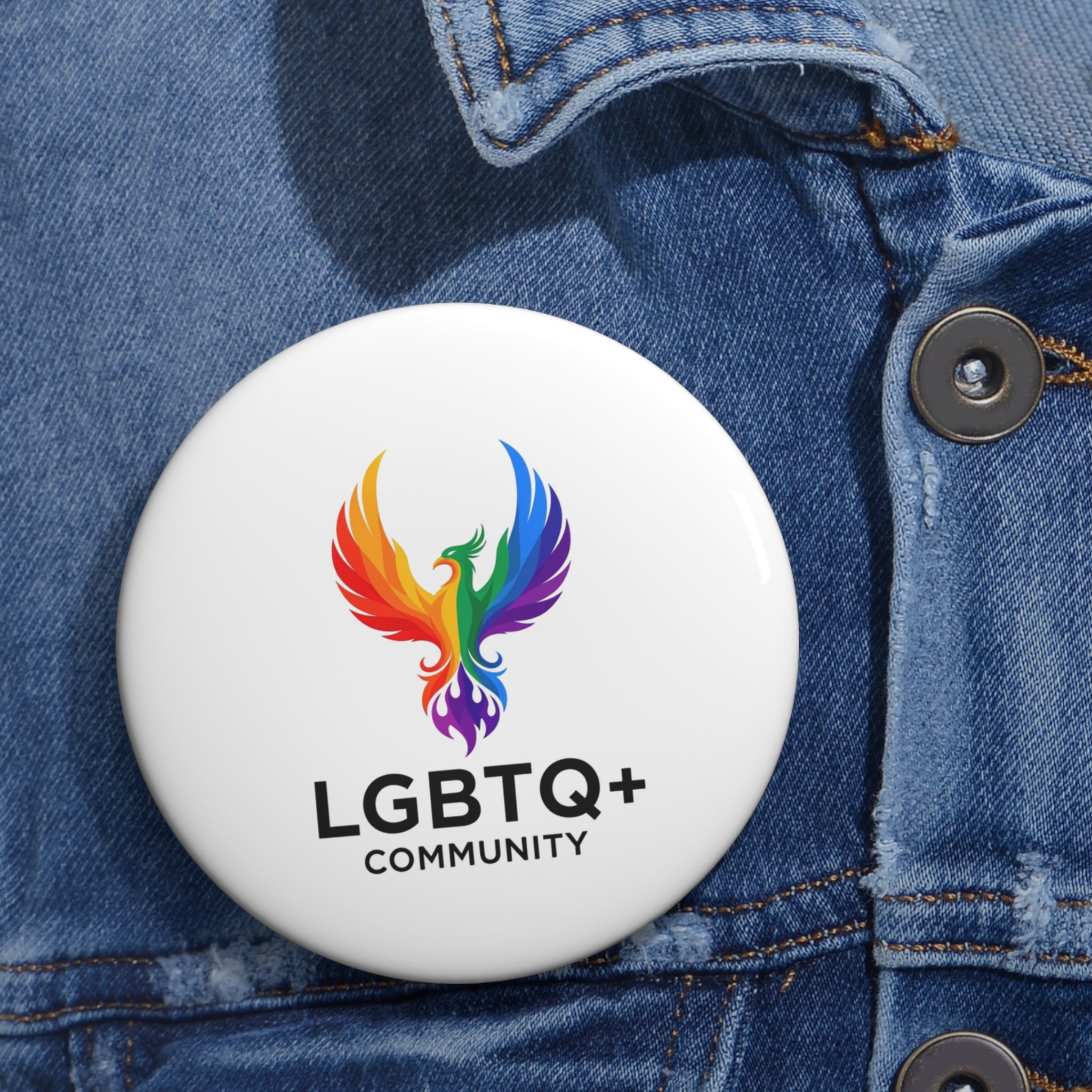 LGBTQ+ Community™ Phoenix Premium Pin Button