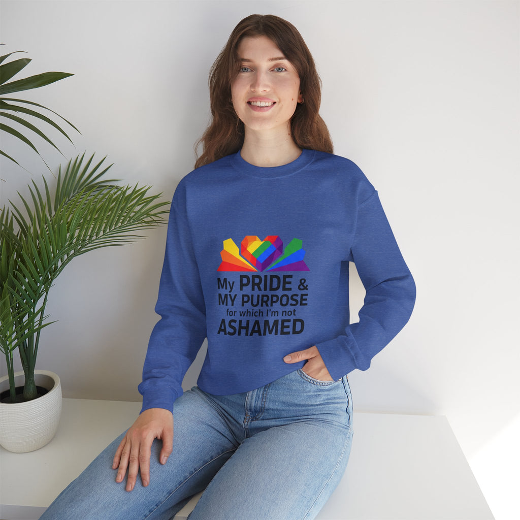My Pride & My Purpose™ Heavy Blend Crewneck Sweatshirt | LGBTQ+ Pride