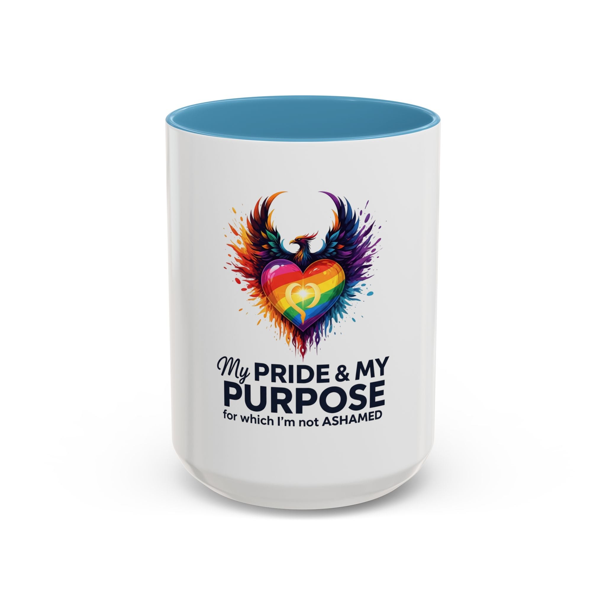 My Pride & My Purpose™ Premium Accent Coffee Mug | LGBTQ+ Pride Drinkware