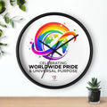 Worldwide Pride™ Rainbow Globe Inspirational Wall Clock | Pride Affirmation