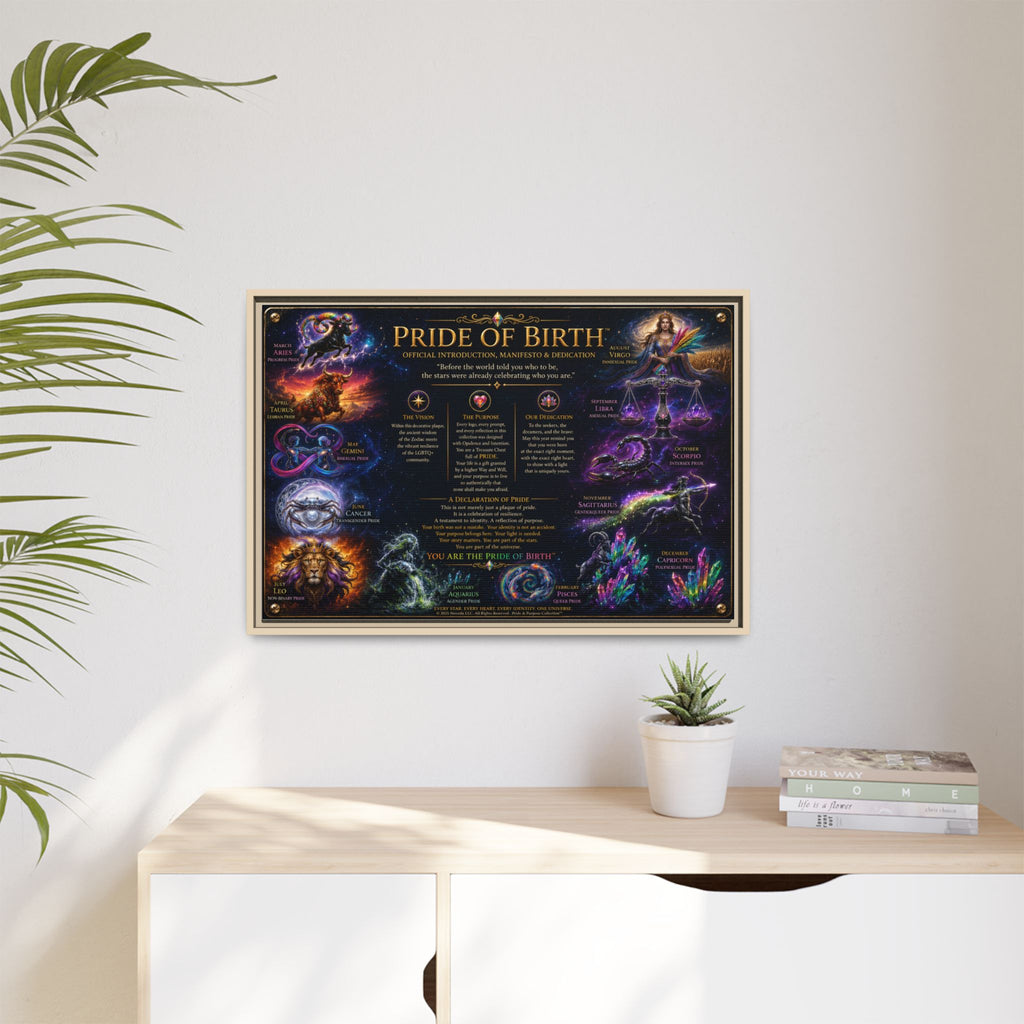 "Pride of Birth™ – Signature Legacy Canvas"™  Matte Canvas Framed Art