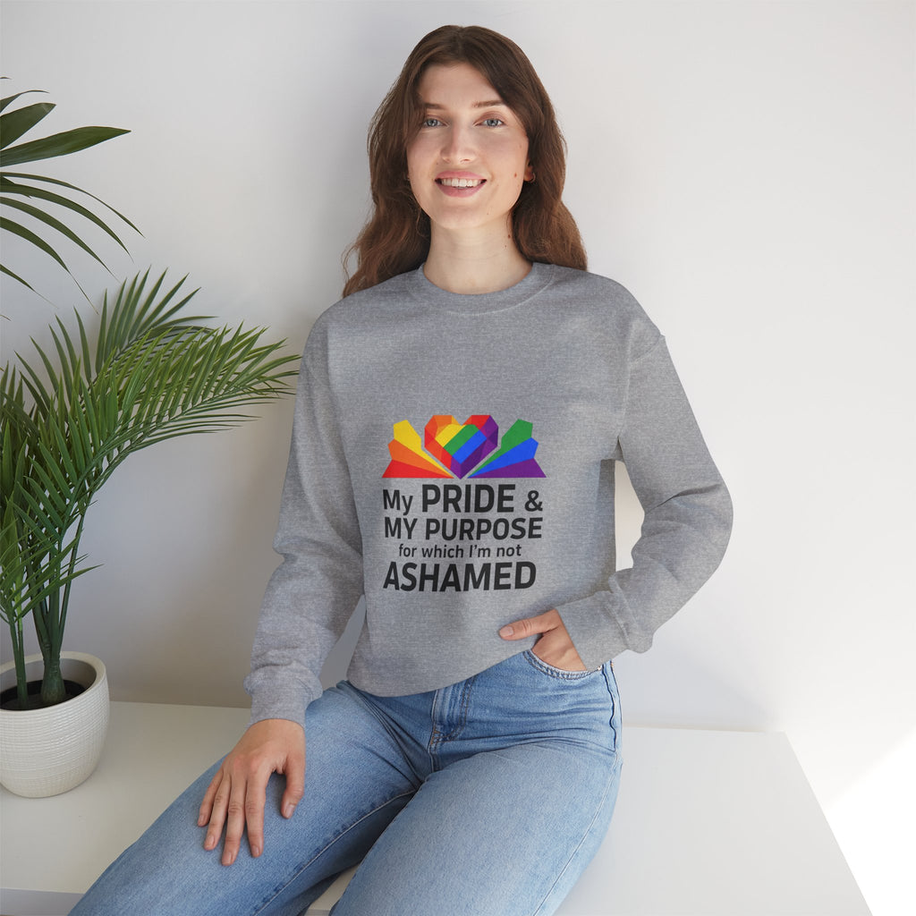 My Pride & My Purpose™ Heavy Blend Crewneck Sweatshirt | LGBTQ+ Pride