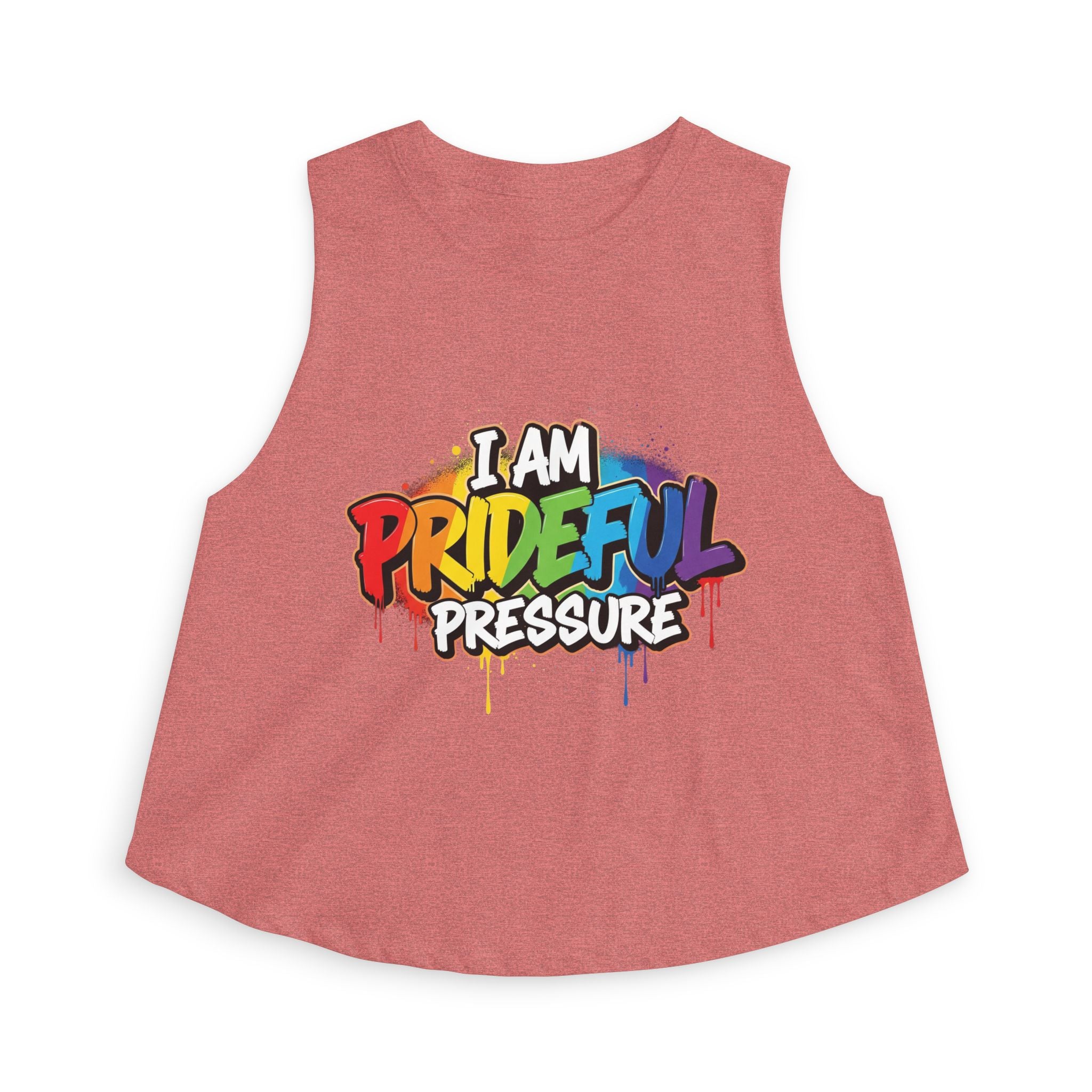 I Am Prideful Pressure™ Women's Festival Crop Tank | LGBTQ+ Pride Apparel