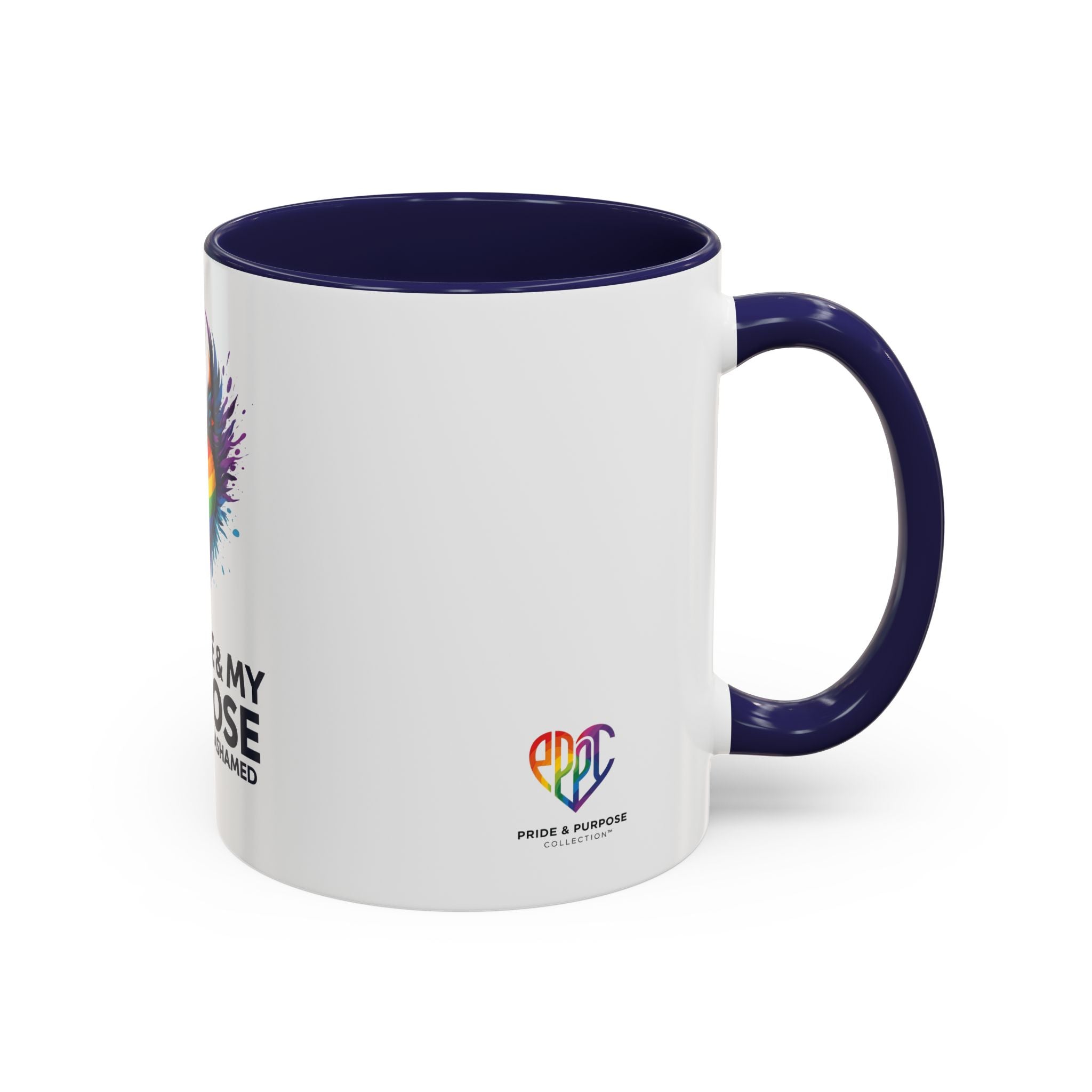 My Pride & My Purpose™ Premium Accent Coffee Mug | LGBTQ+ Pride Drinkware
