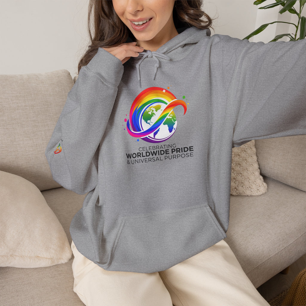 Celebrating Worldwide Pride & Universal Purpose™ Heavy Blend Hoodie | Pride Affirmation