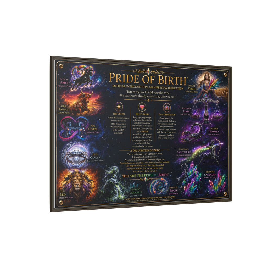 "Pride of Birth™ – Signature Legacy Canvas"™  Matte Canvas Framed Art