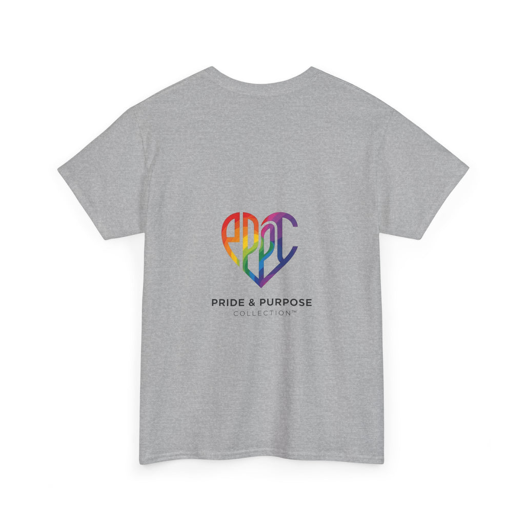 My Pride & My Purpose™ Phoenix Heart Heavy Cotton T-Shirt | LGBTQ+ Pride