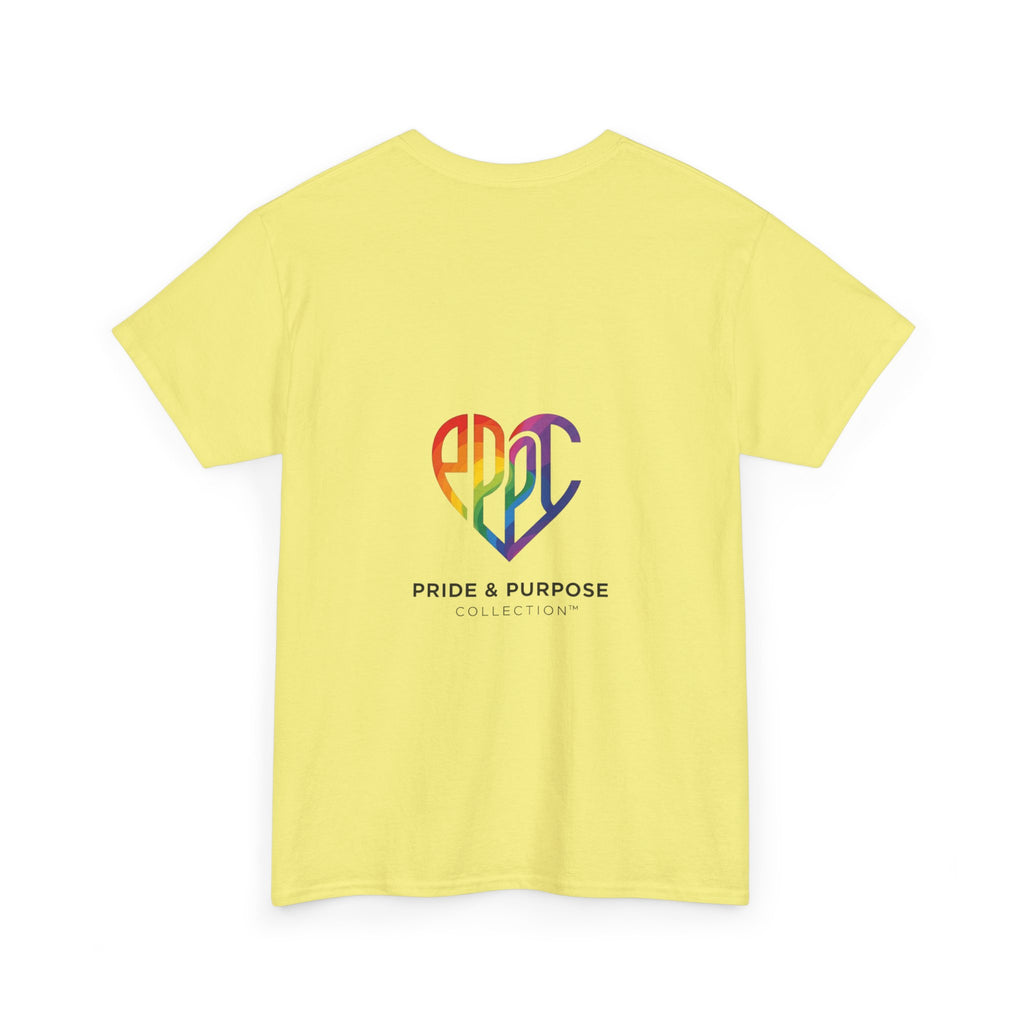 My Pride & My Purpose™ Phoenix Heart Heavy Cotton T-Shirt | LGBTQ+ Pride