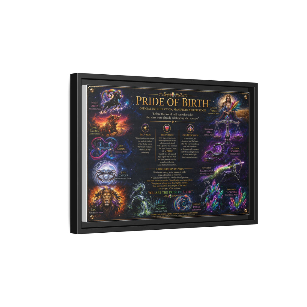 "Pride of Birth™ – Signature Legacy Canvas"™  Matte Canvas Framed Art