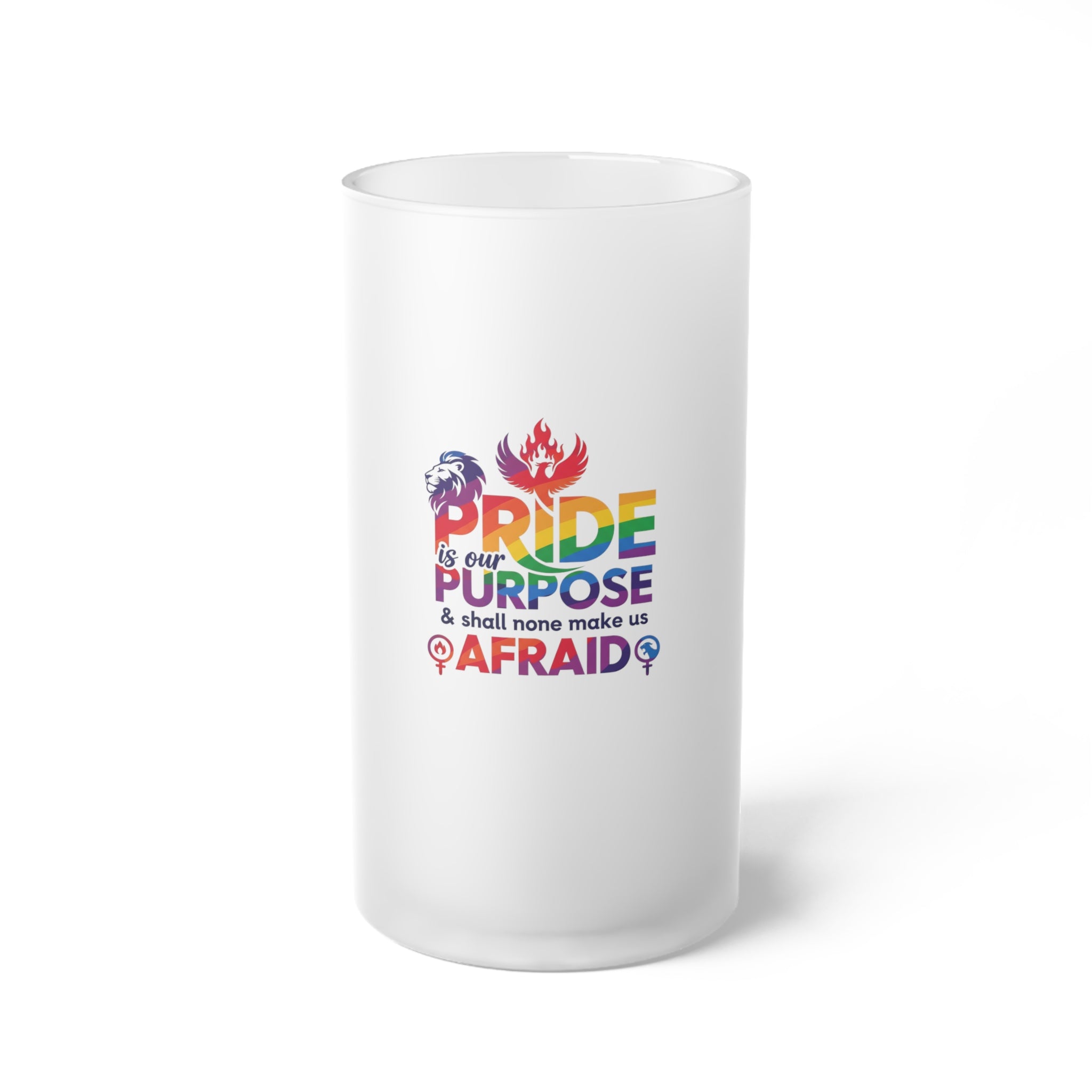 Pride Is Our Purpose™ Premium Frosted Glass Beer Mug