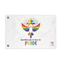 And God Said; Let There Be Pride™ Premium Double Sided House Flag | LGBTQ+ Faith Home Décor