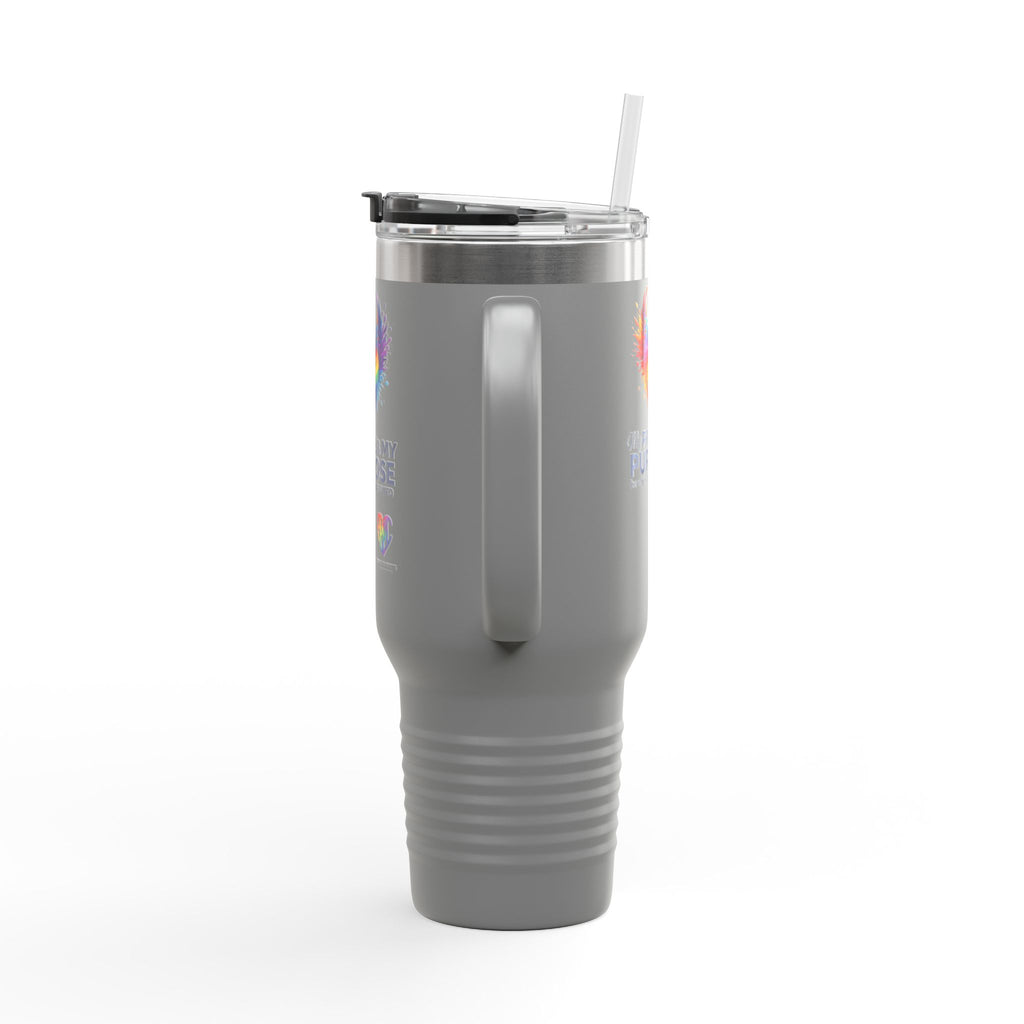 My Pride & My Purpose™ 40oz Insulated Travel Mug with Handle | LGBTQ+ Pride