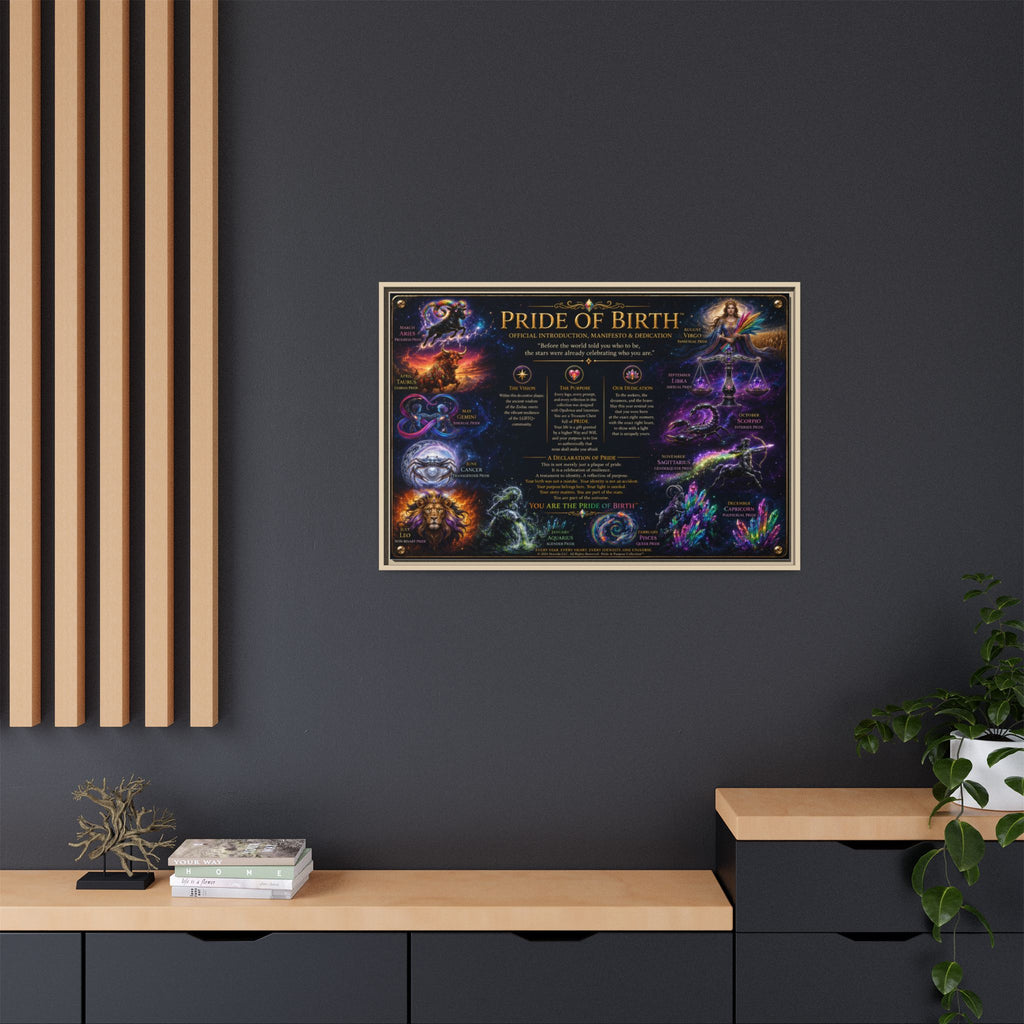 "Pride of Birth™ – Signature Legacy Canvas"™  Matte Canvas Framed Art