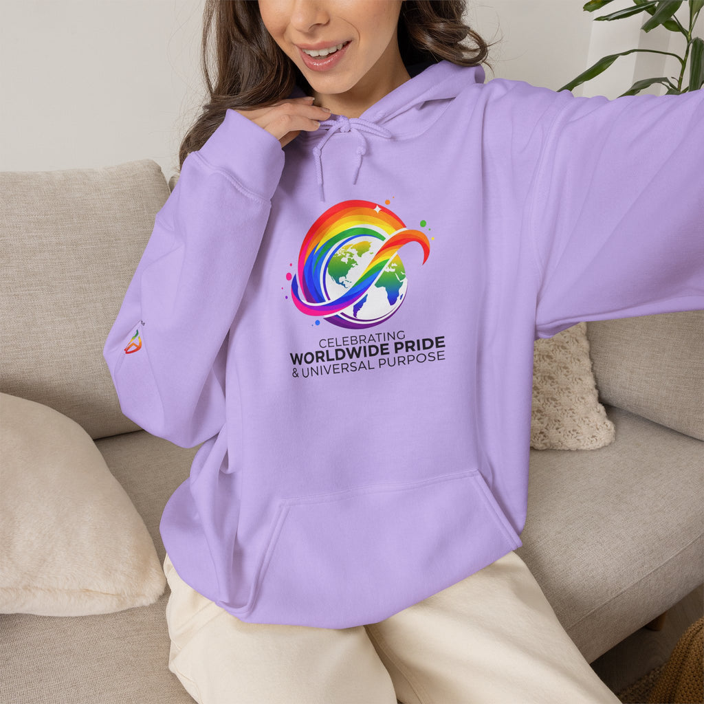 Celebrating Worldwide Pride & Universal Purpose™ Heavy Blend Hoodie | Pride Affirmation