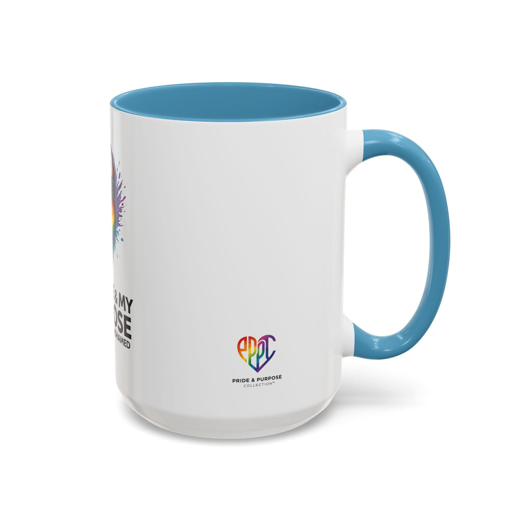 My Pride & My Purpose™ Premium Accent Coffee Mug | LGBTQ+ Pride Drinkware