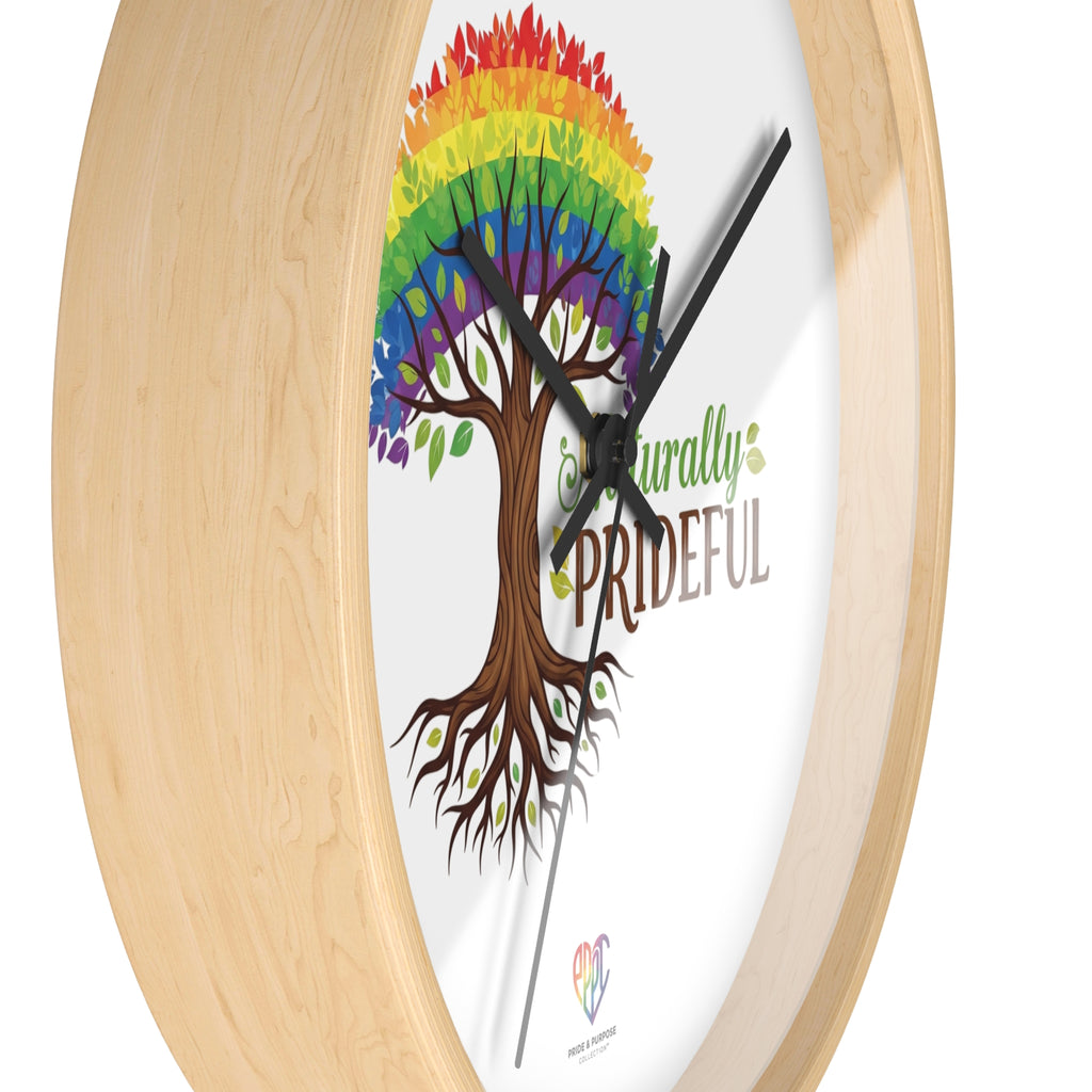 Naturally Prideful™ Rainbow Tree Inspirational Wall Clock