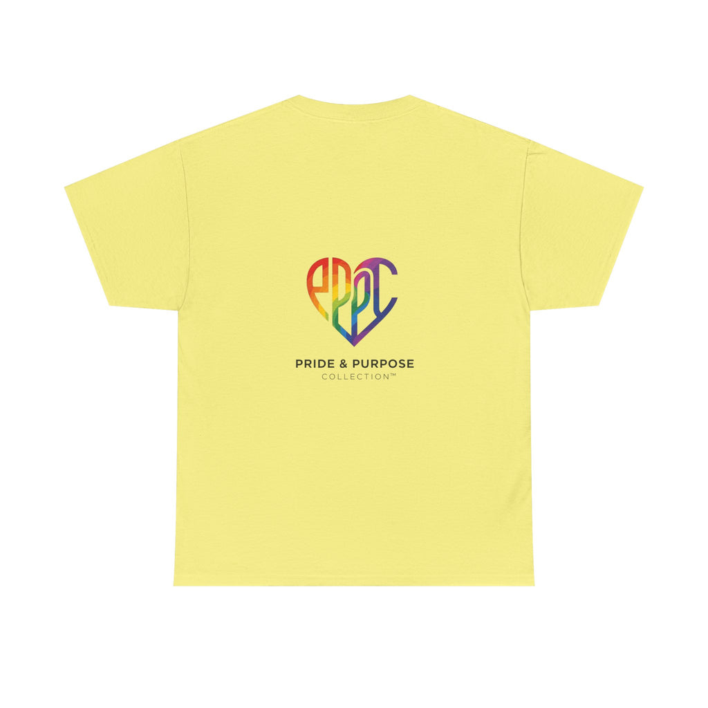 My Pride & My Purpose™ Phoenix Heart Heavy Cotton T-Shirt | LGBTQ+ Pride