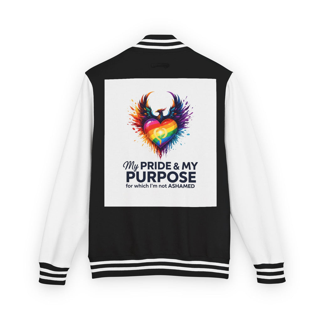 My Pride & My Purpose™ Premium Varsity Jacket | LGBTQ+ Pride Apparel