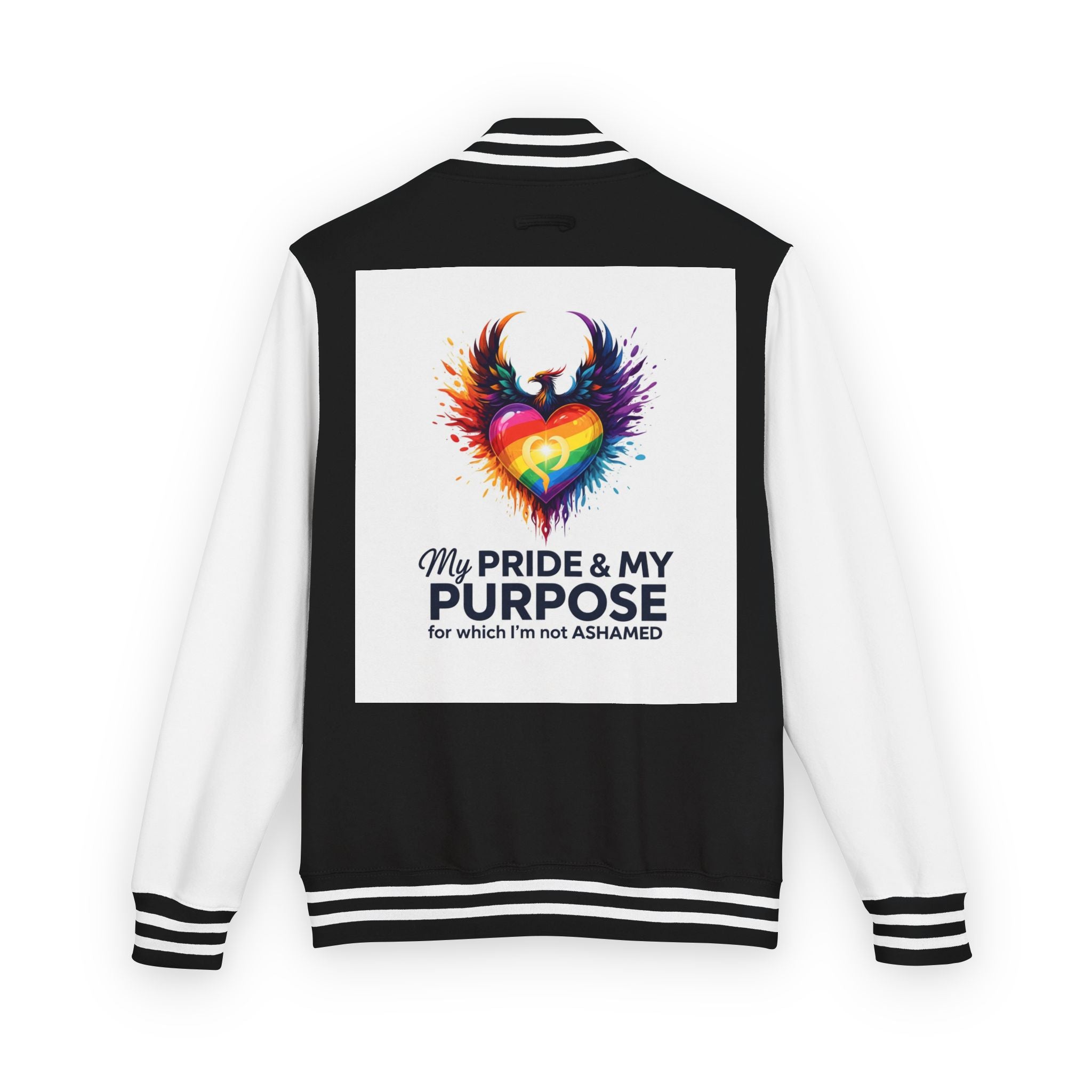 My Pride & My Purpose™ Premium Varsity Jacket | LGBTQ+ Pride Apparel