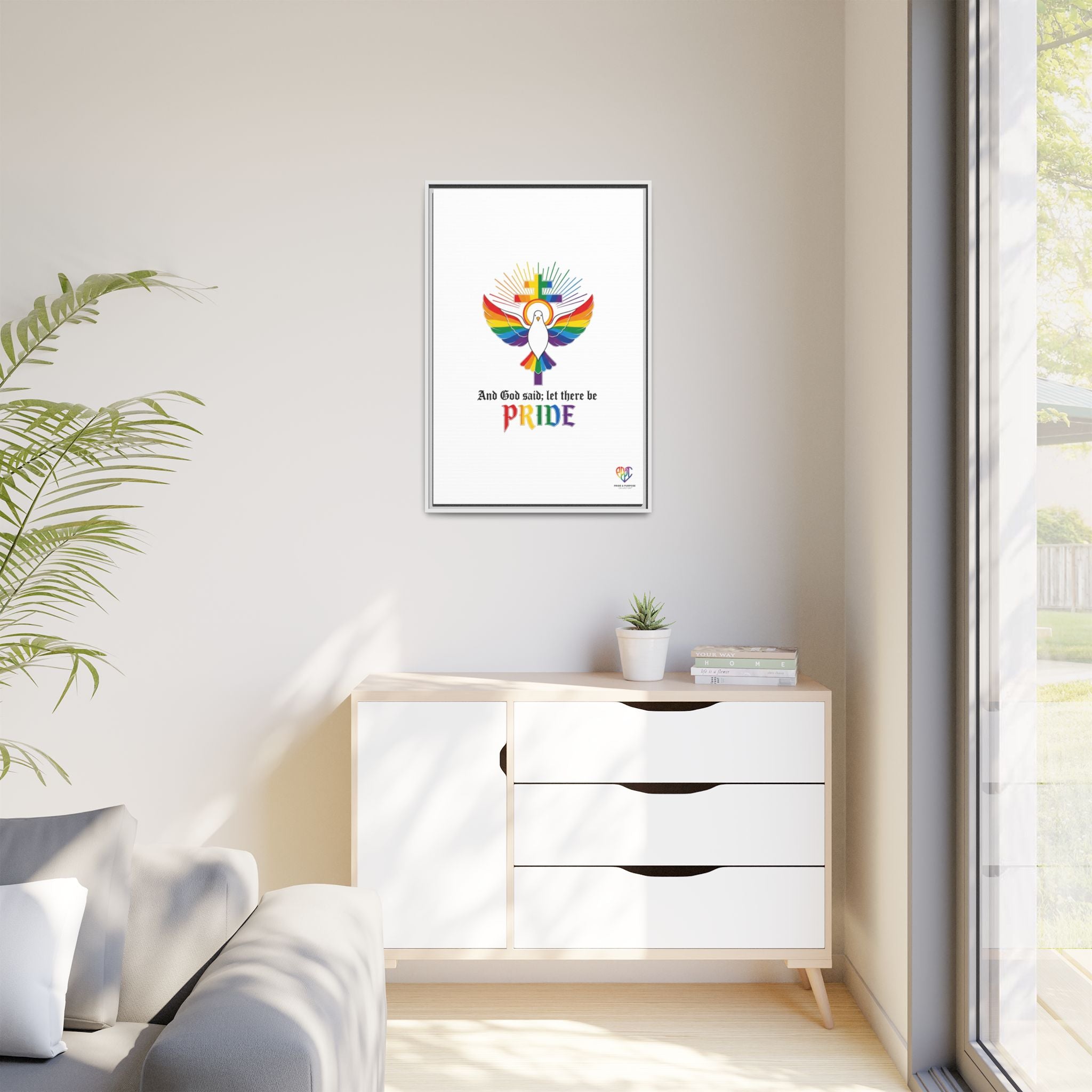 And God Said; Let There Be Pride™ Framed Matte Canvas