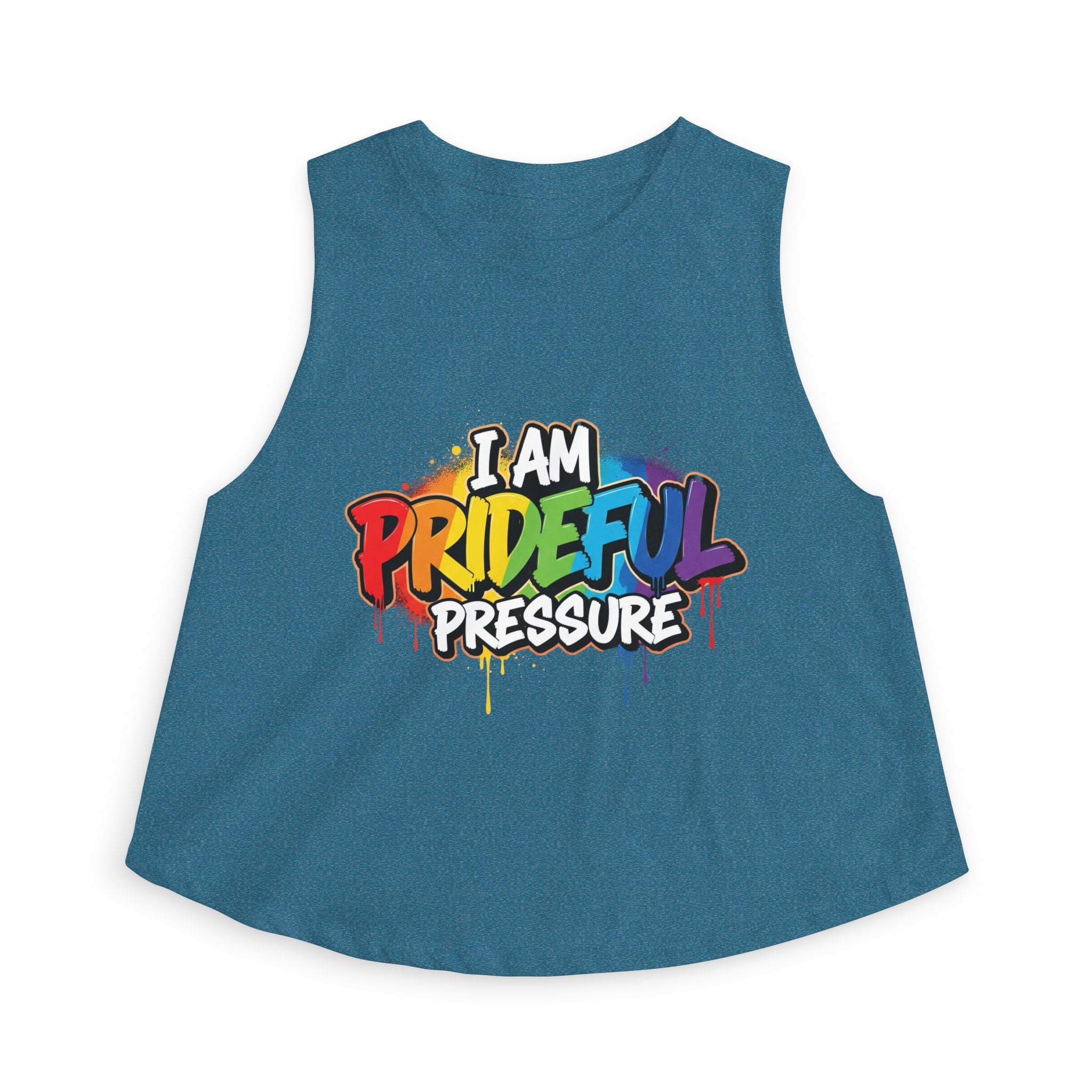 I Am Prideful Pressure™ Women's Festival Crop Tank | LGBTQ+ Pride Apparel