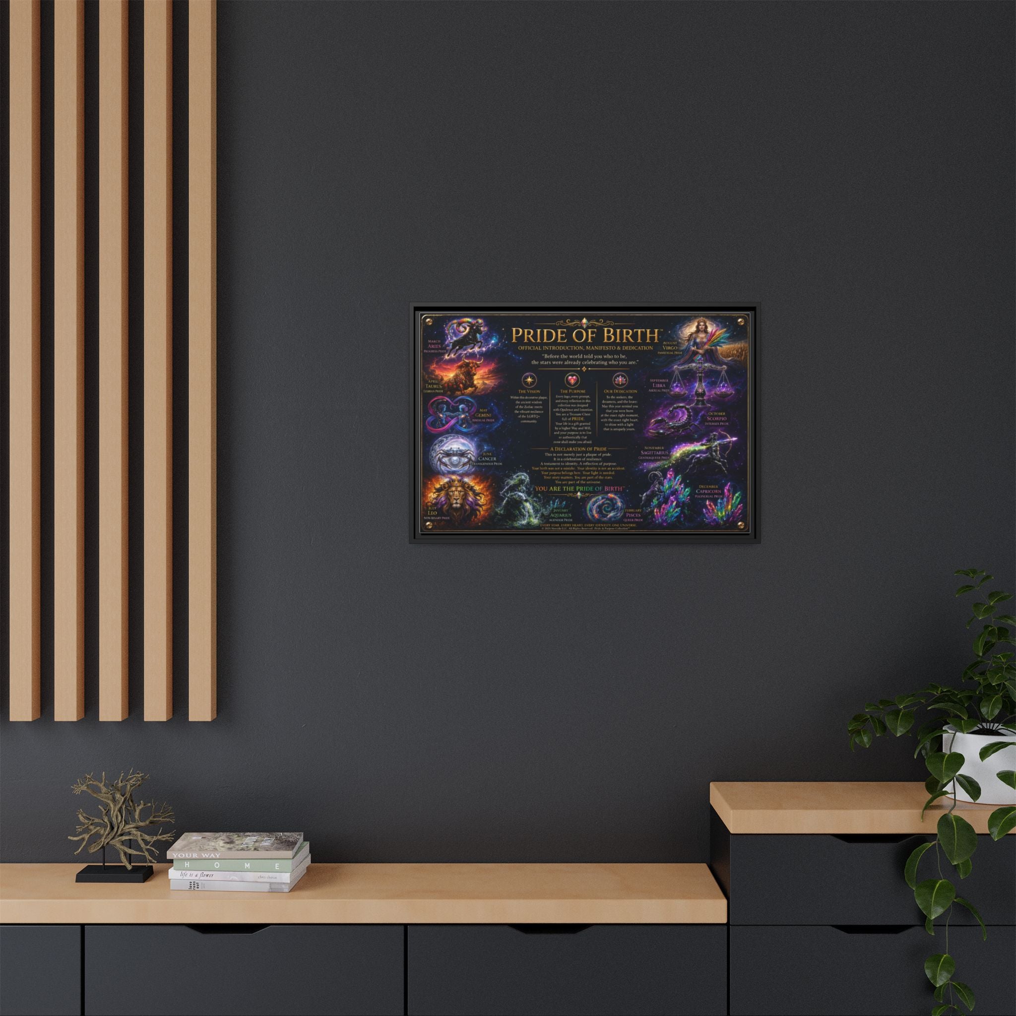 "Pride of Birth™ – Signature Legacy Canvas"™  Matte Canvas Framed Art