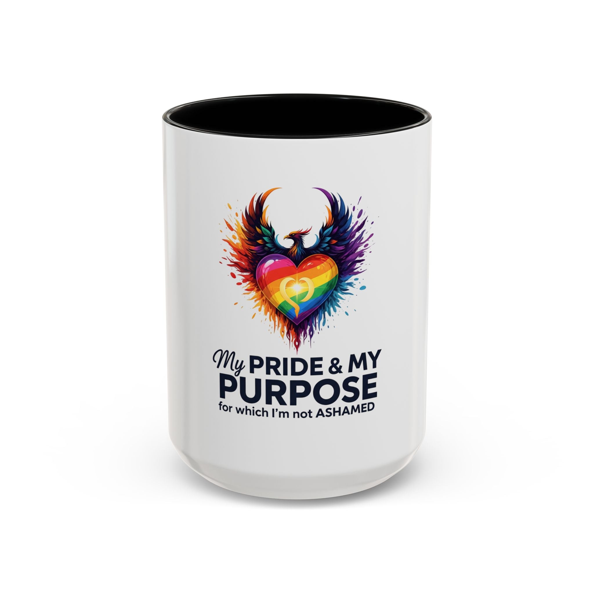 My Pride & My Purpose™ Premium Accent Coffee Mug | LGBTQ+ Pride Drinkware
