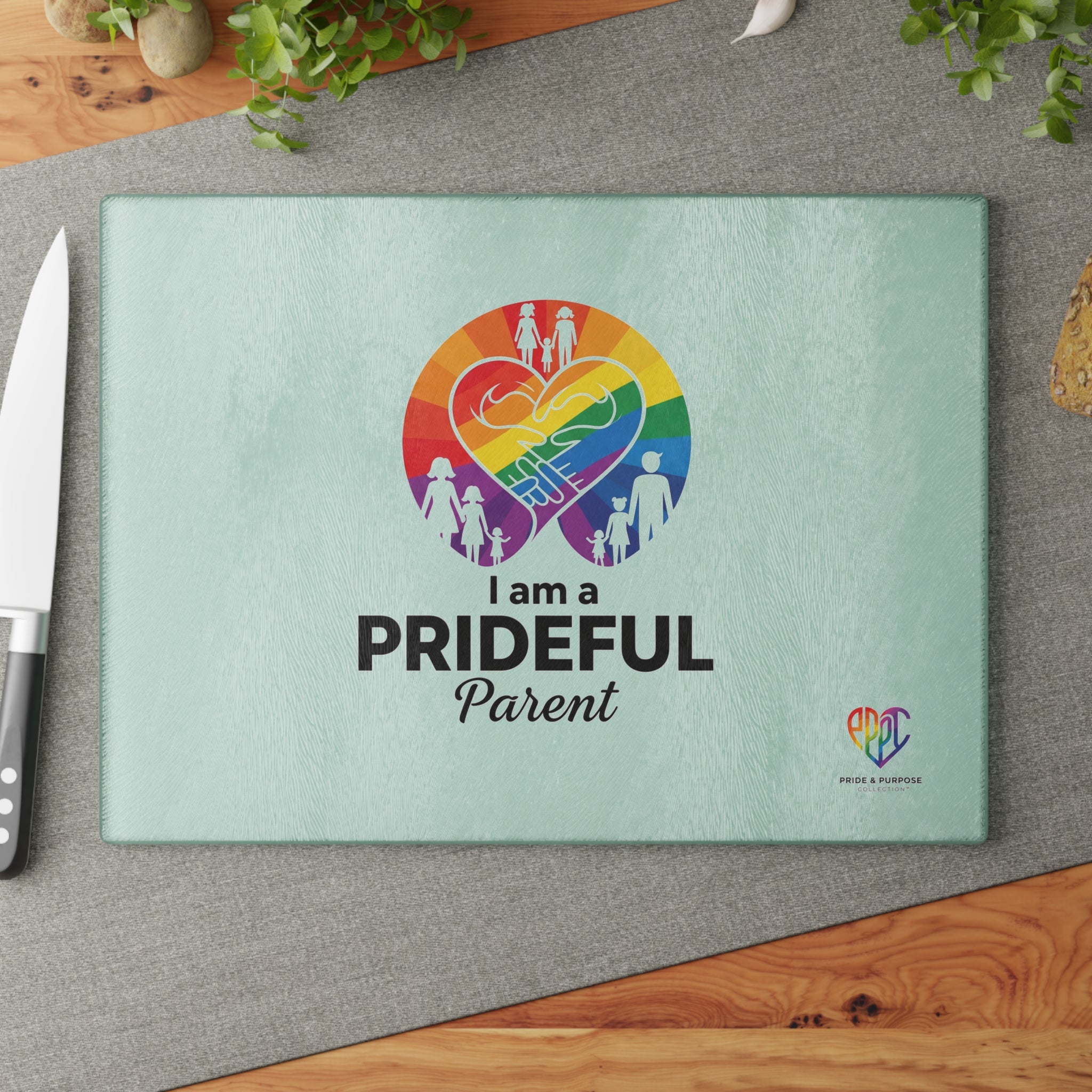 I Am a Prideful Parent™ Premium Glass Cutting Board